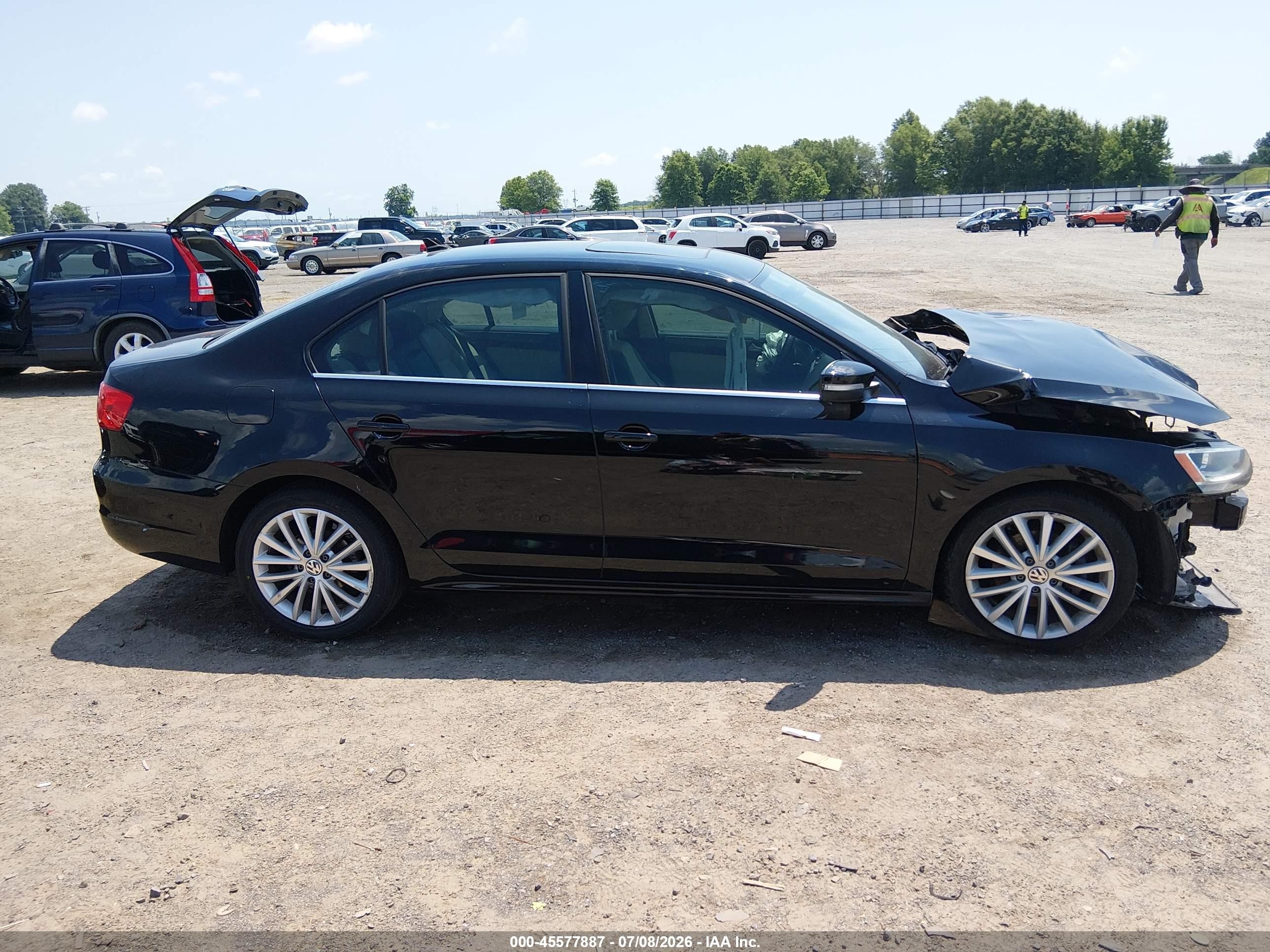 2013 Volkswagen Jetta 2.5l Sel Black vin: 3VWLX7AJ1DM411075