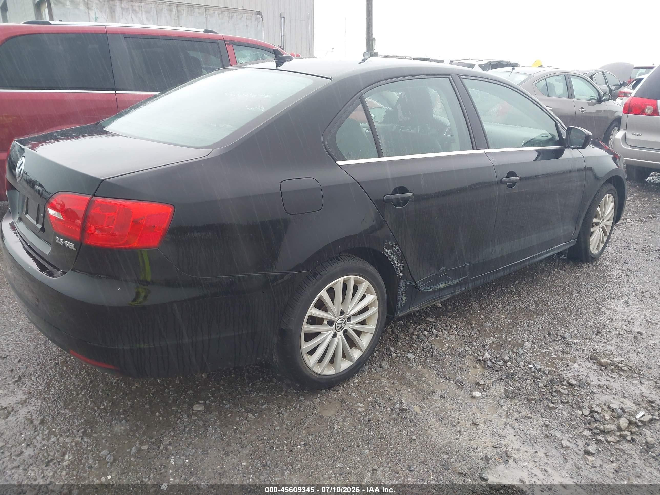 2012 Volkswagen Jetta 2.5l Sel/2.5l Sel Premium Black vin: 3VWLX7AJ2CM410967