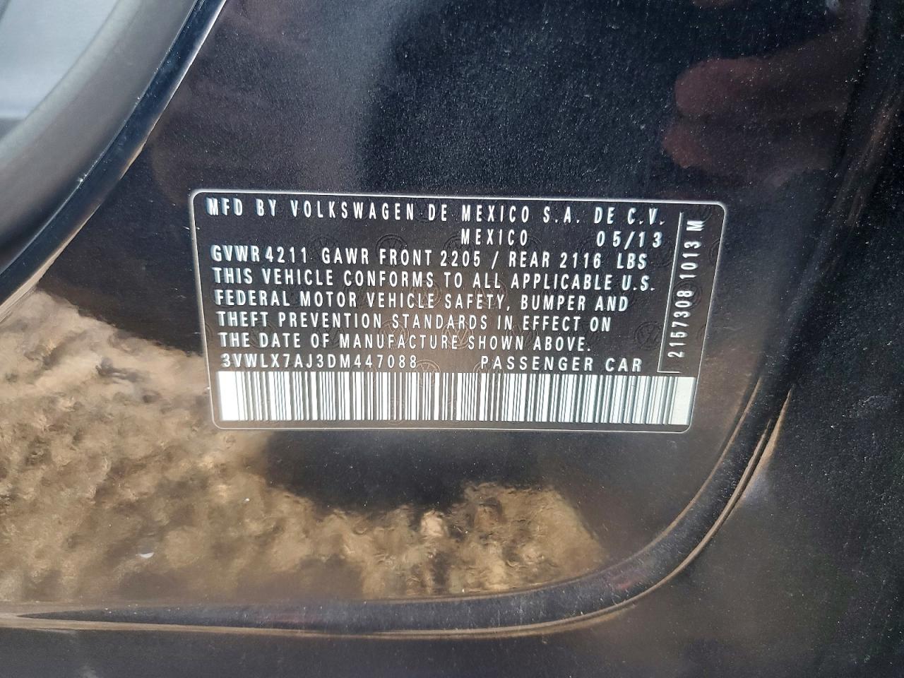 2013 Volkswagen Jetta Sel Black vin: 3VWLX7AJ3DM447088