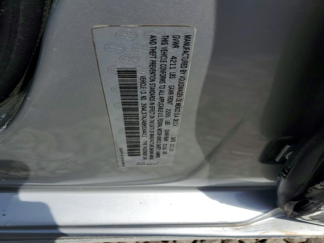 2011 Volkswagen Jetta Sel Silver vin: 3VWLX7AJ4BM334411