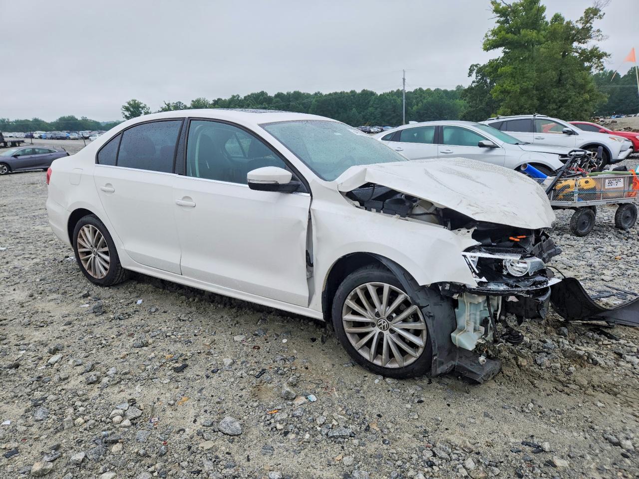 2012 Volkswagen Jetta Sel White vin: 3VWLX7AJ4CM347435