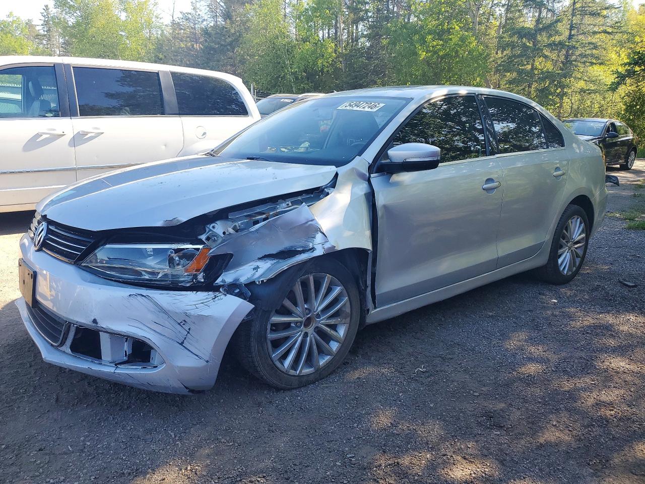 2012 Volkswagen Jetta Sel Silver vin: 3VWLX7AJ5CM311317