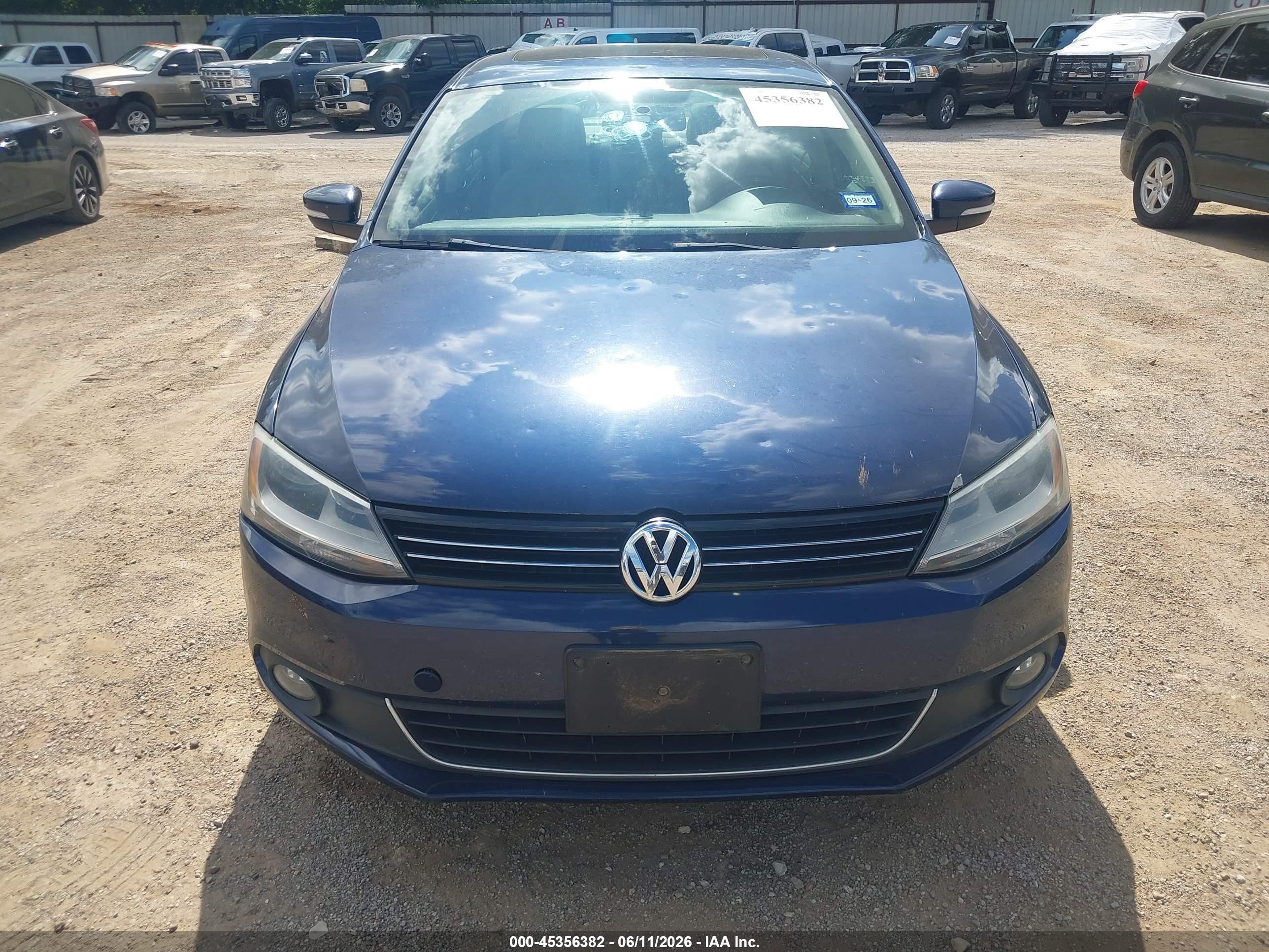 2012 Volkswagen Jetta 2.5l Sel Blue vin: 3VWLX7AJ6CM424323