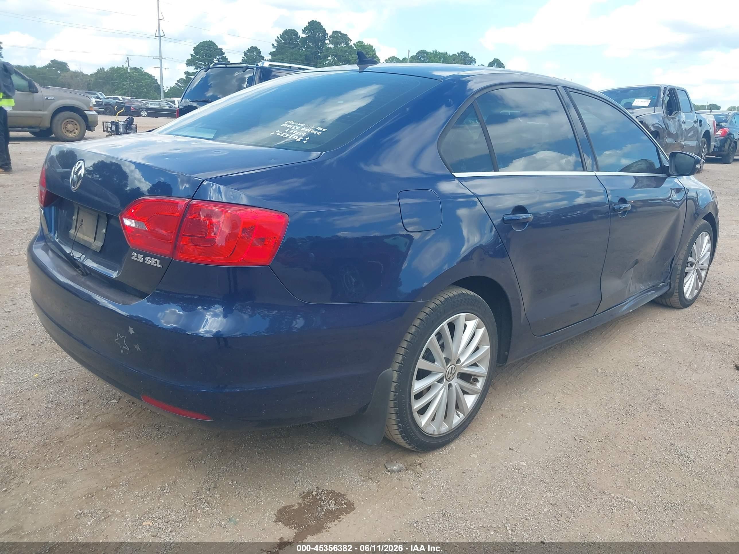 2012 Volkswagen Jetta 2.5l Sel Blue vin: 3VWLX7AJ6CM424323