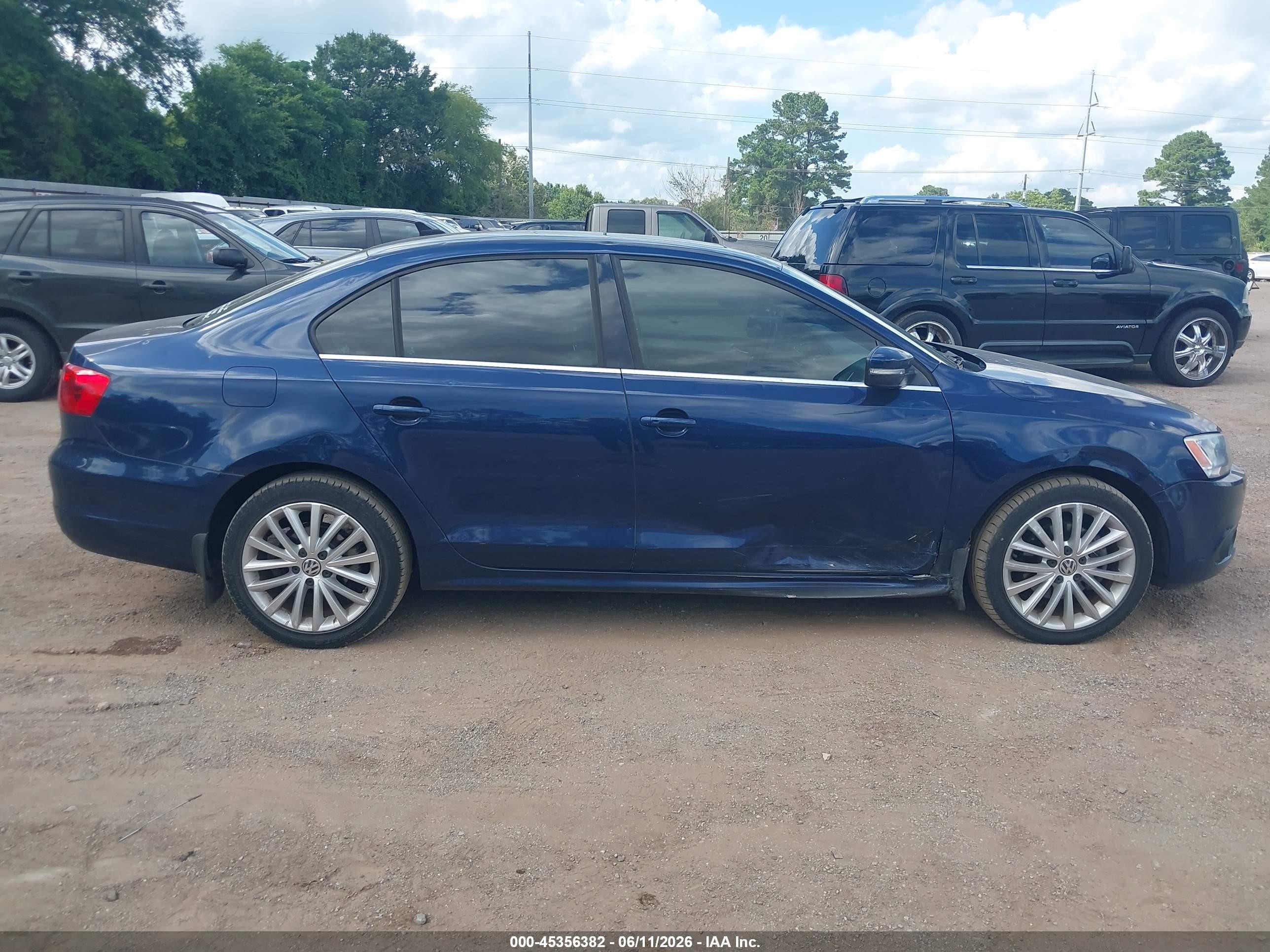 2012 Volkswagen Jetta 2.5l Sel Blue vin: 3VWLX7AJ6CM424323