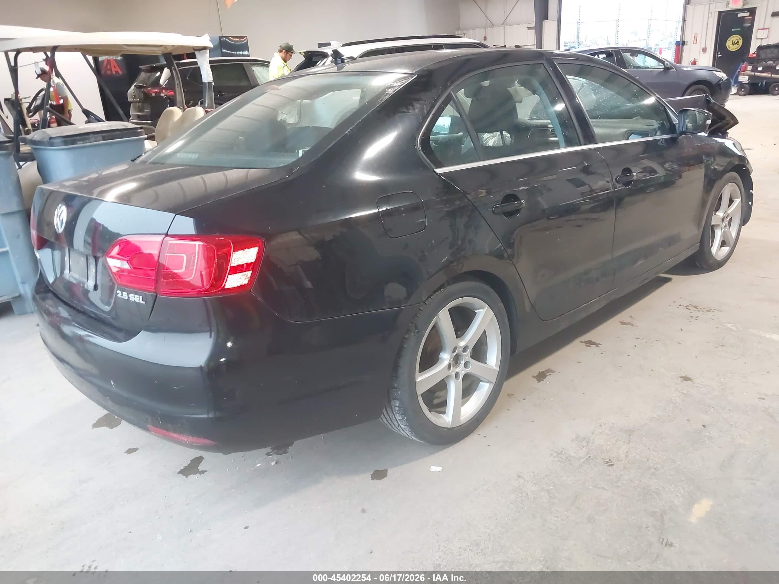2011 Volkswagen Jetta 2.5l Sel Black vin: 3VWLX7AJ7BM349727