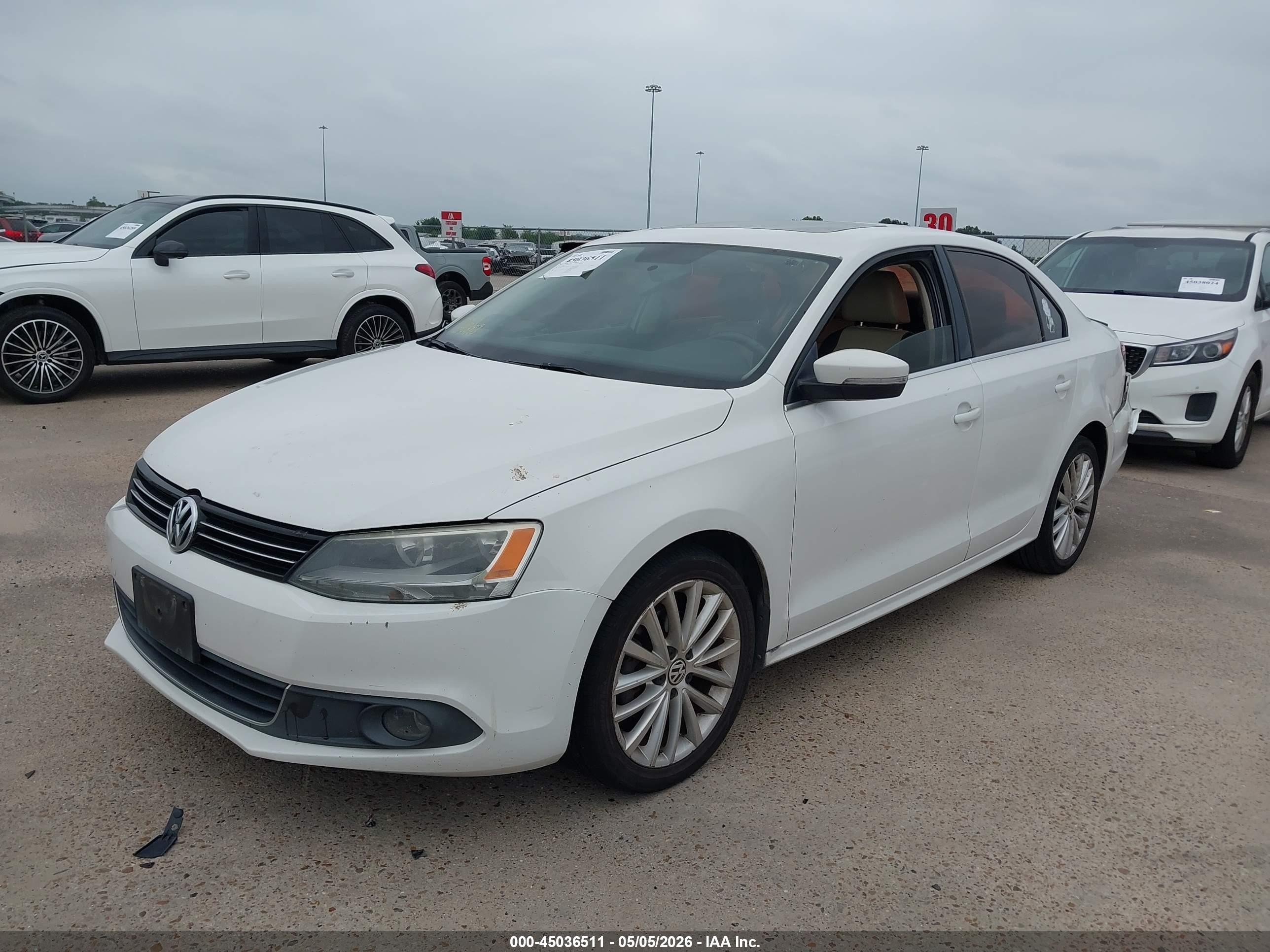 2013 Volkswagen Jetta 2.5l Sel White vin: 3VWLX7AJ9DM375376