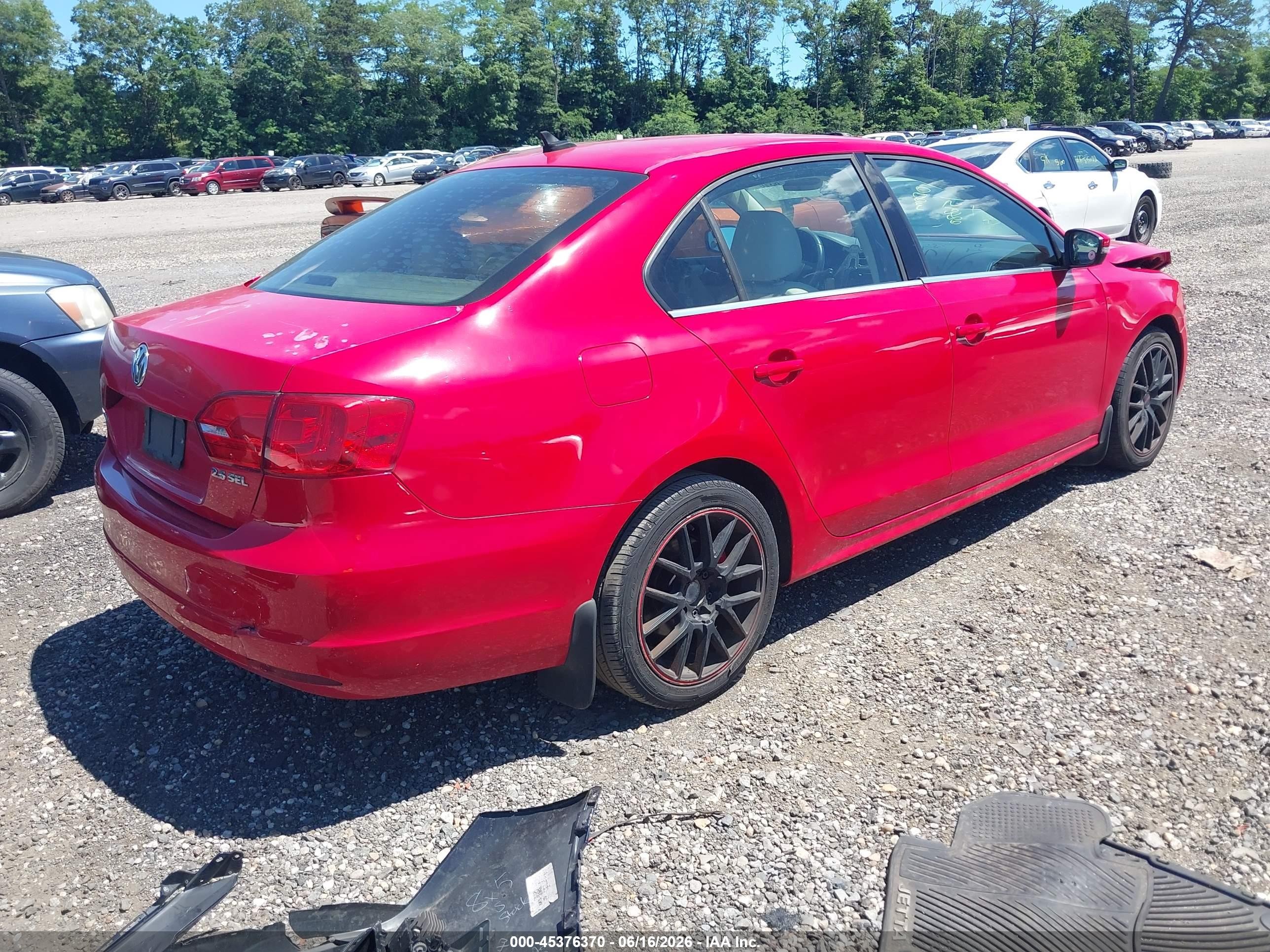 2011 Volkswagen Jetta 2.5l Sel Red vin: 3VWLZ7AJ2BM353789