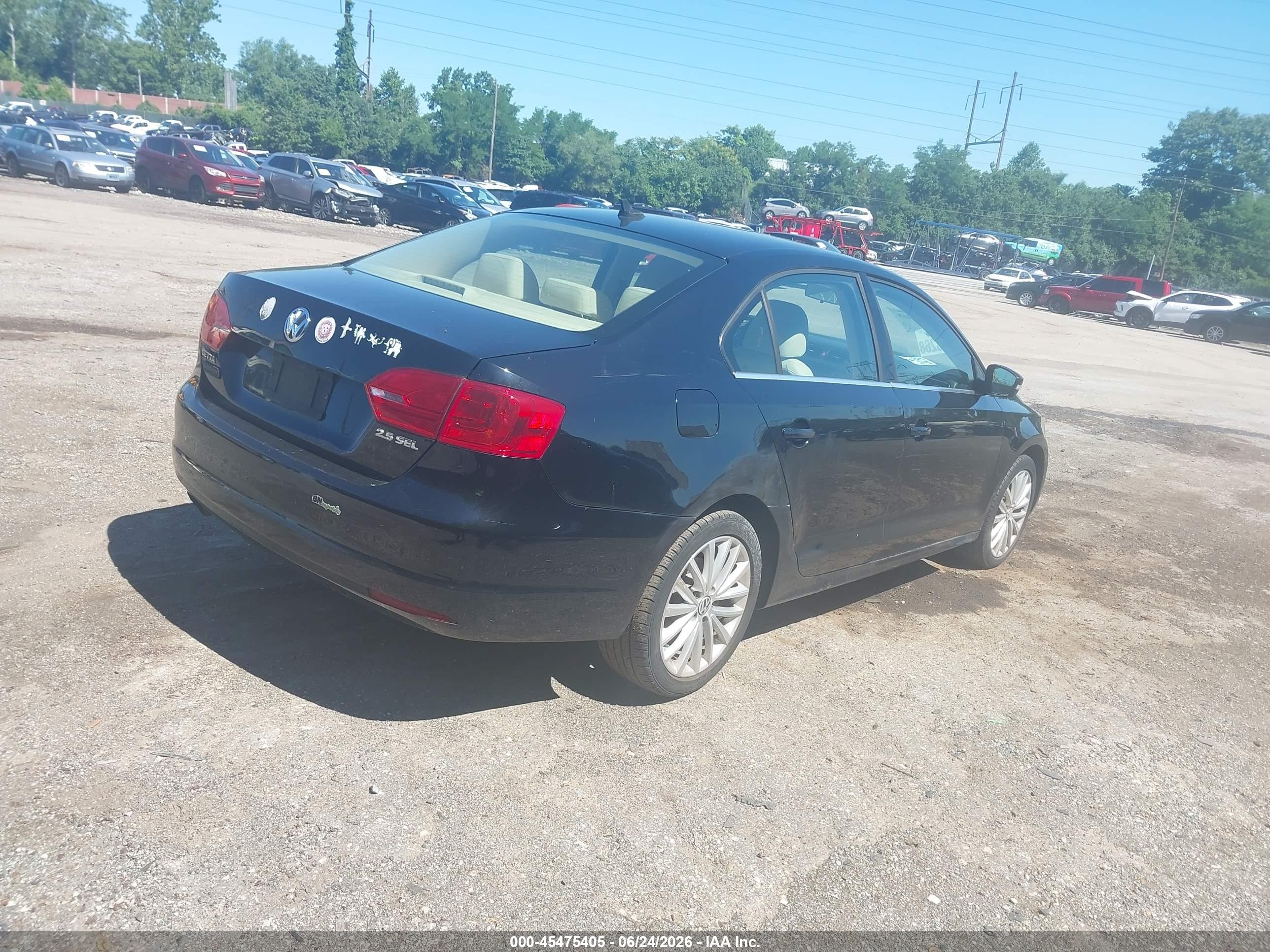 2011 Volkswagen Jetta 2.5l Sel Black vin: 3VWLZ7AJ5BM304473