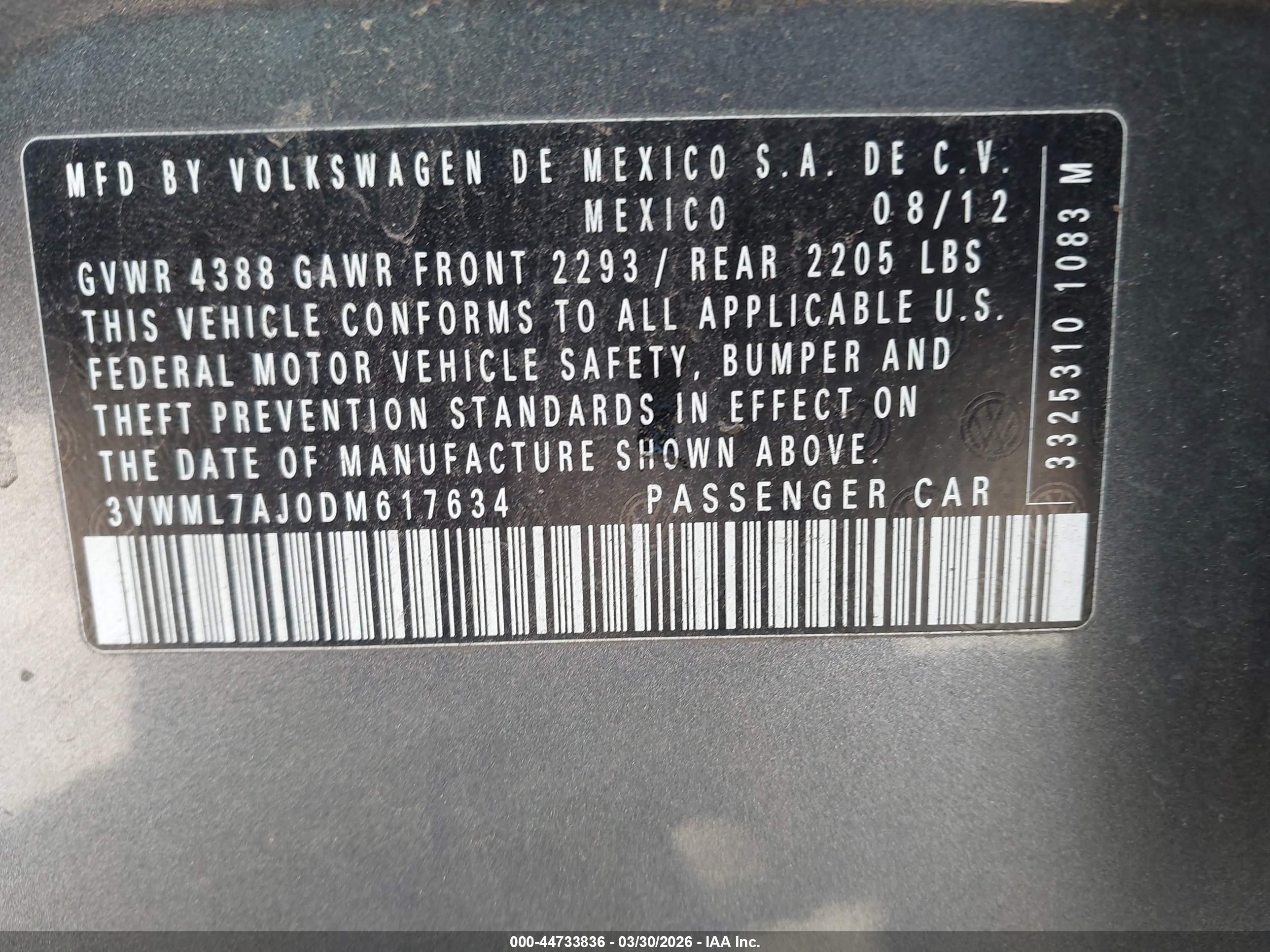 2013 Volkswagen Jetta Sportwagen 2.0l Tdi Gray vin: 3VWML7AJ0DM617634