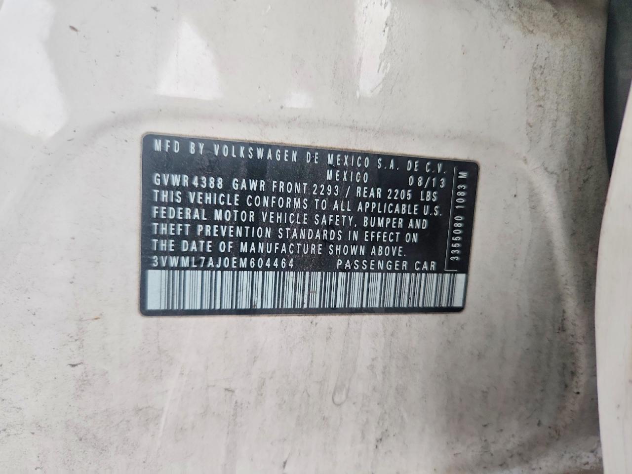 2014 Volkswagen Jetta Tdi Белый vin: 3VWML7AJ0EM604464