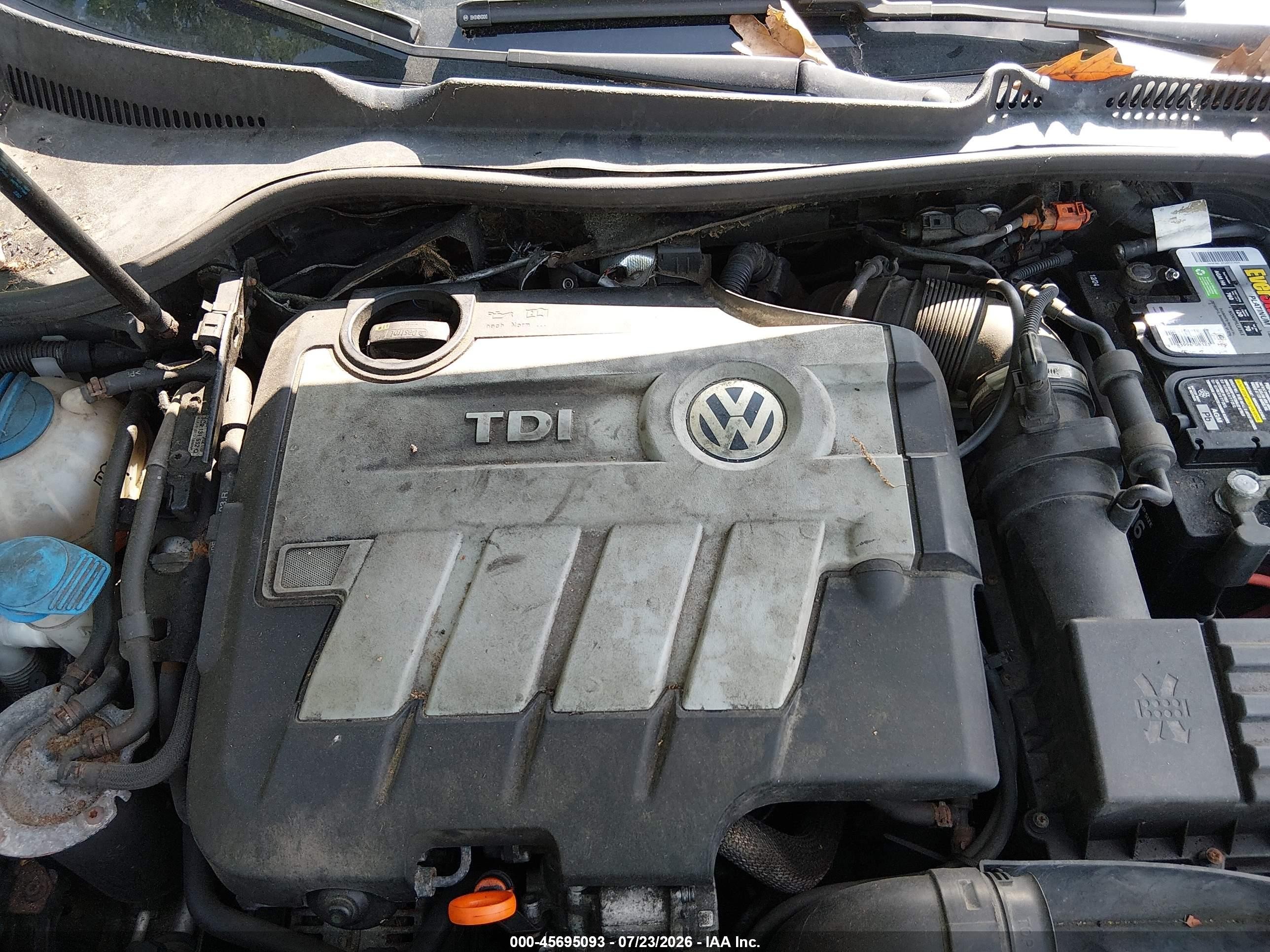 2011 Volkswagen Jetta Sportwagen 2.0l Tdi Black vin: 3VWML7AJ1BM610883