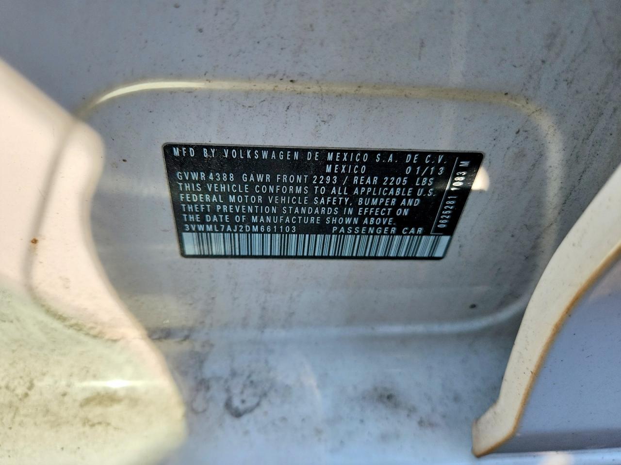 2013 Volkswagen Jetta Tdi White vin: 3VWML7AJ2DM661103