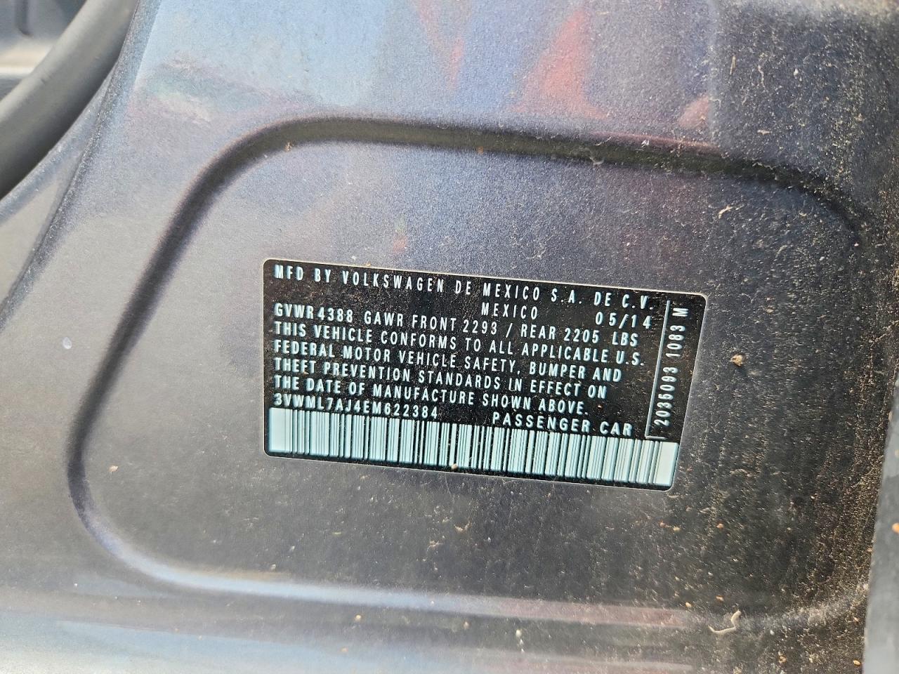 2014 Volkswagen Jetta Tdi Серый vin: 3VWML7AJ4EM622384