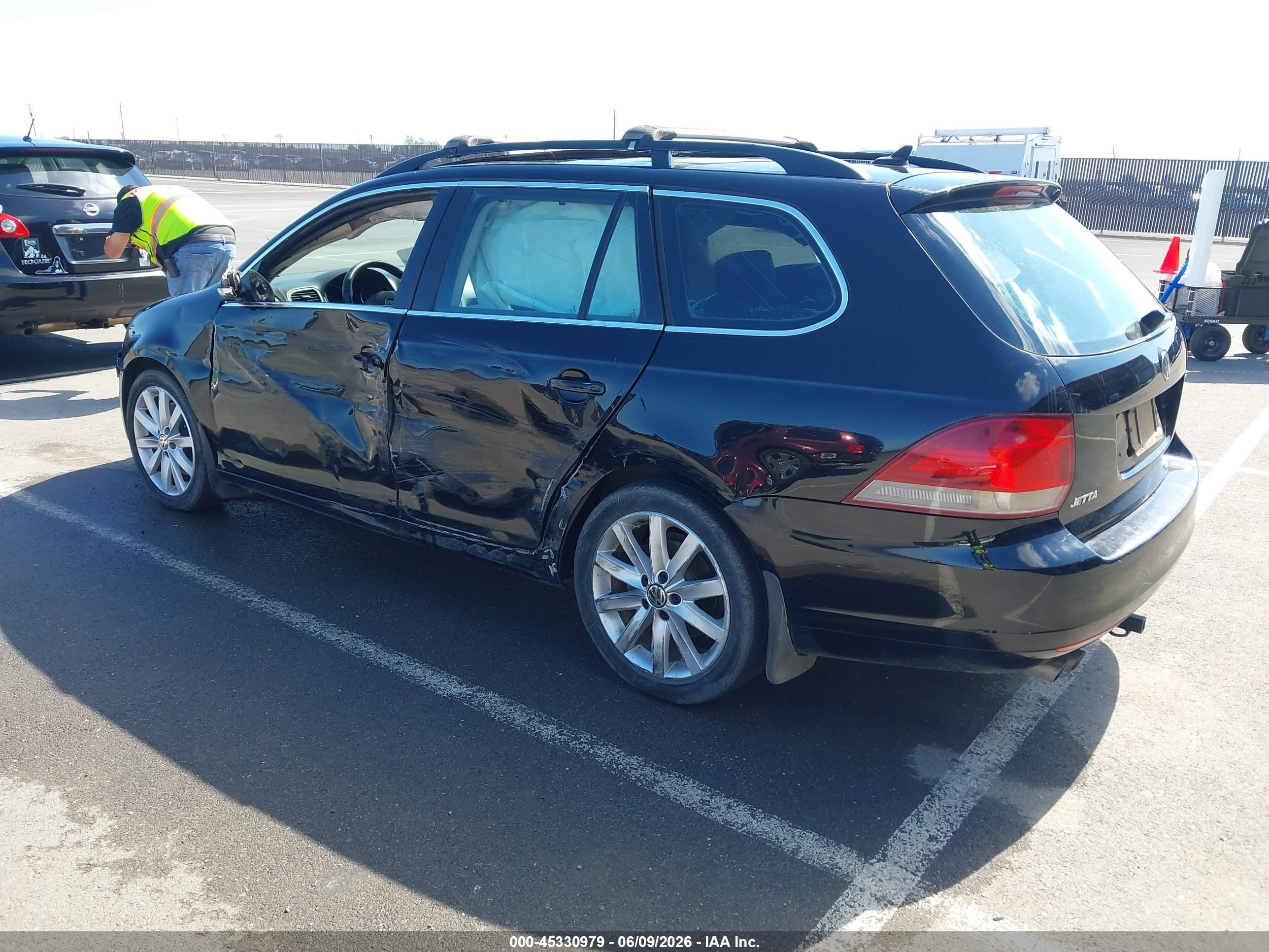 2012 Volkswagen Jetta Sportwagen 2.0l Tdi Black vin: 3VWML7AJ5CM650594