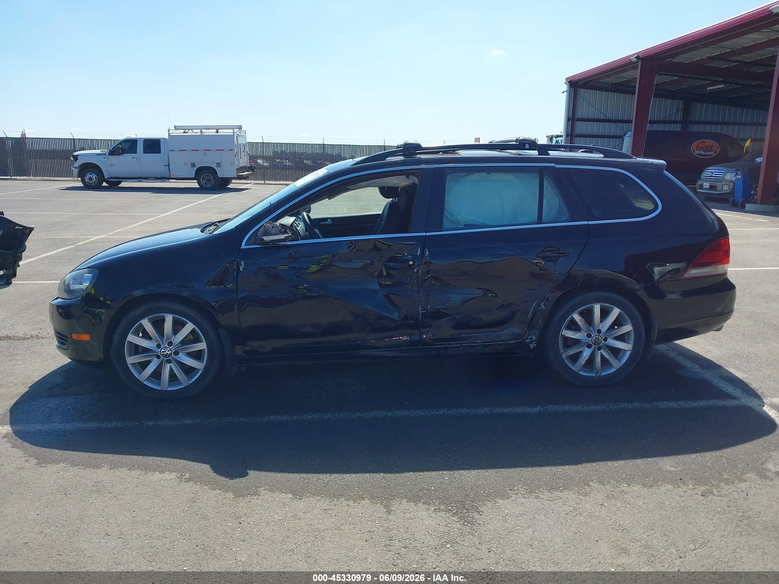 2012 Volkswagen Jetta Sportwagen 2.0l Tdi Black vin: 3VWML7AJ5CM650594