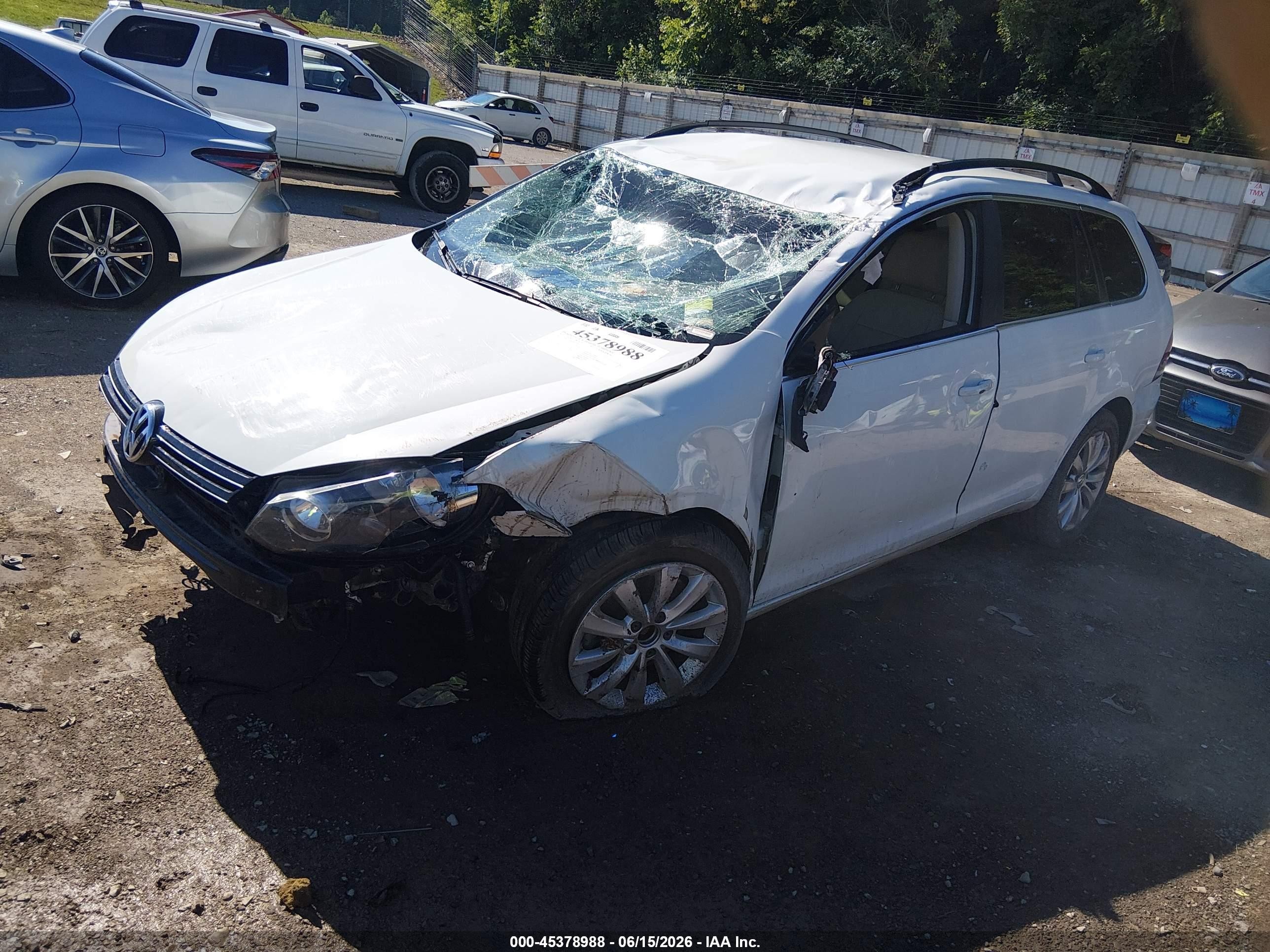2014 Volkswagen Jetta Sportwagen 2.0l Tdi White vin: 3VWML7AJ8EM625482