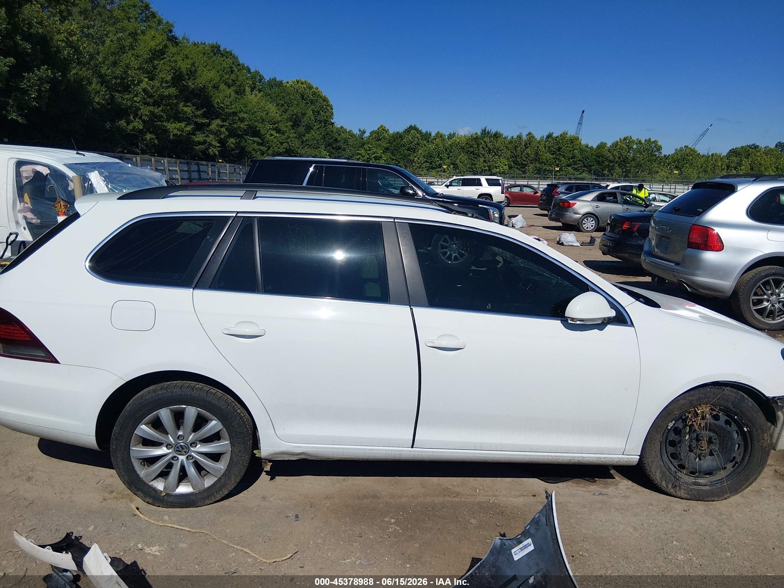 2014 Volkswagen Jetta Sportwagen 2.0l Tdi White vin: 3VWML7AJ8EM625482