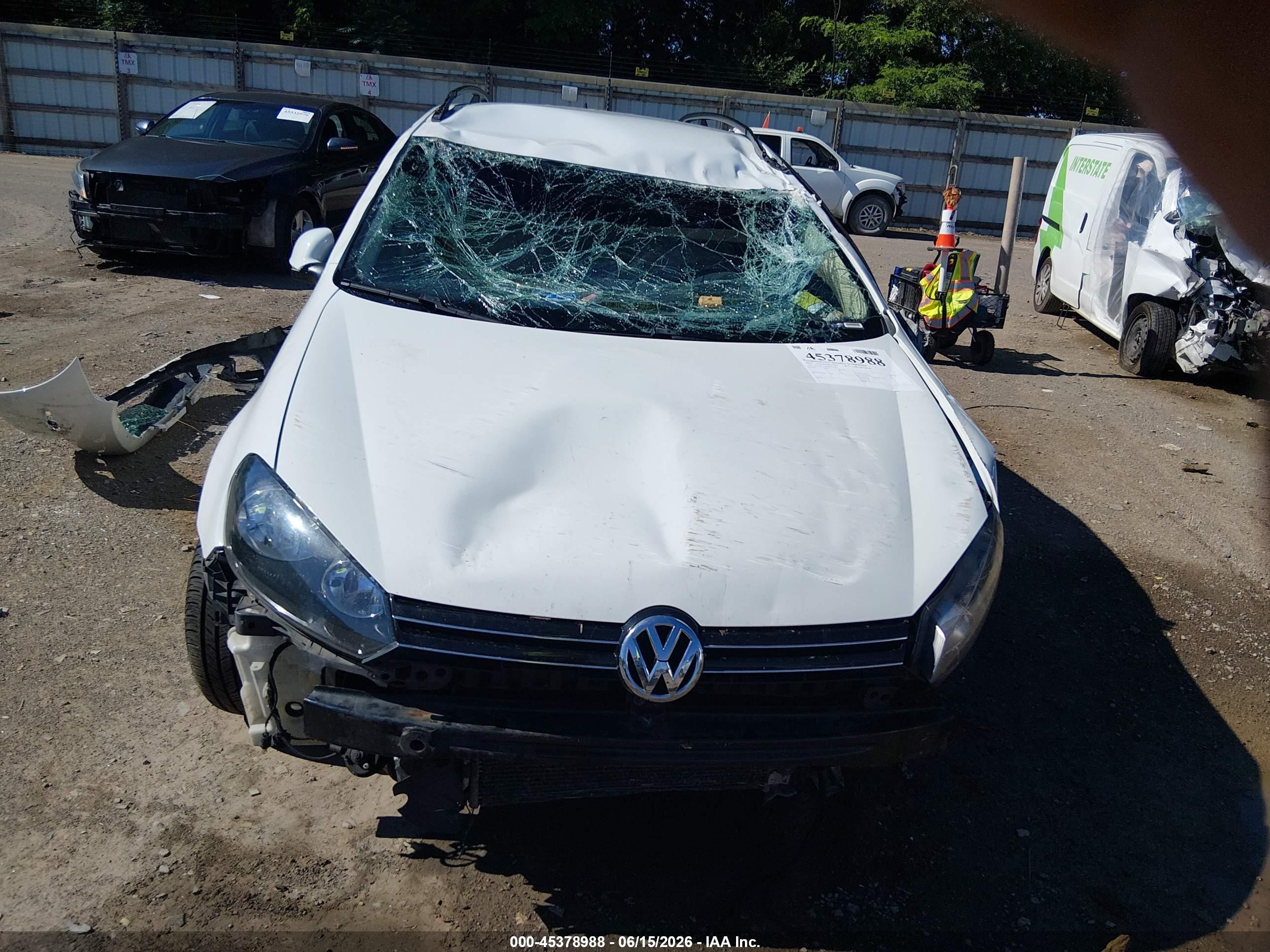 2014 Volkswagen Jetta Sportwagen 2.0l Tdi White vin: 3VWML7AJ8EM625482