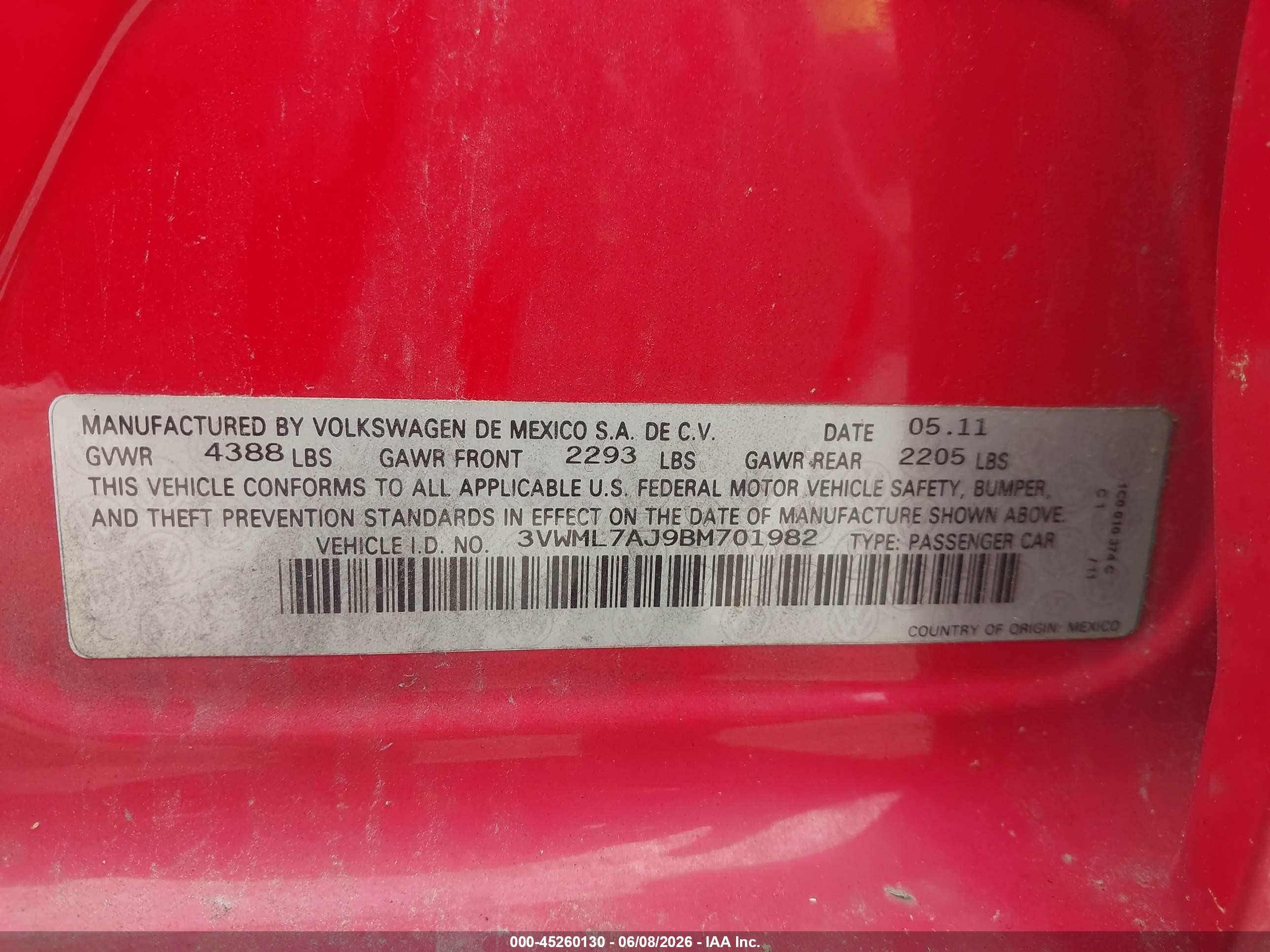 2011 Volkswagen Jetta Sportwagen 2.0l Tdi Красный vin: 3VWML7AJ9BM701982