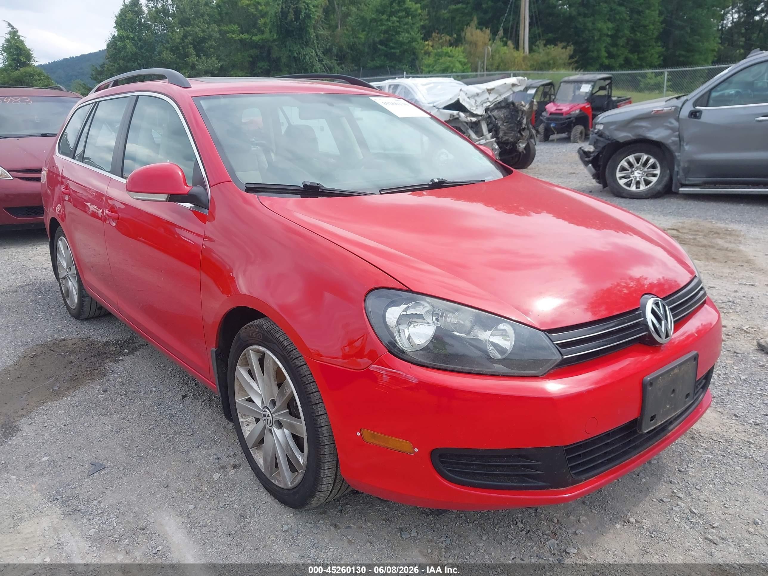 2011 Volkswagen Jetta Sportwagen 2.0l Tdi Красный vin: 3VWML7AJ9BM701982