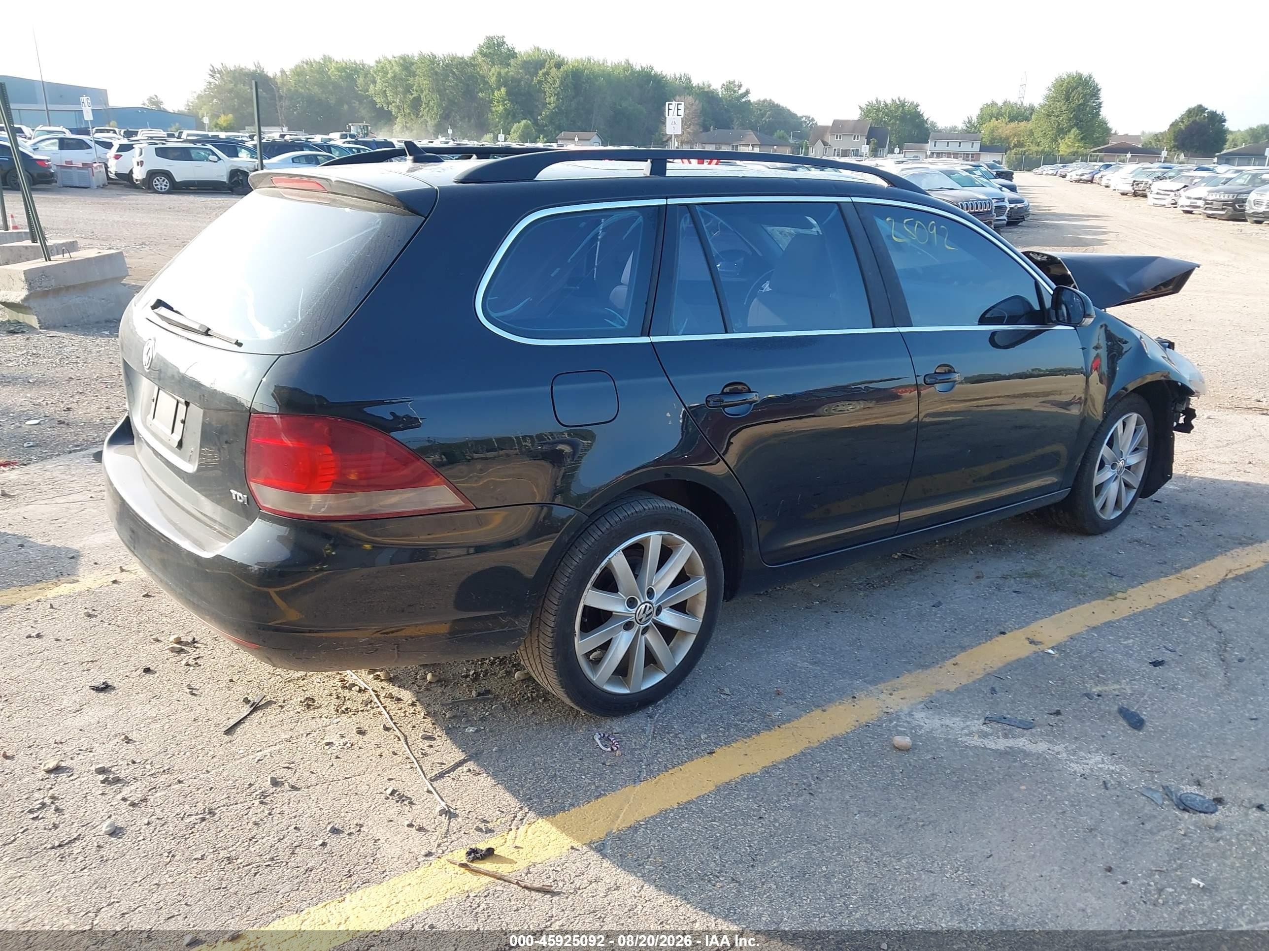 2013 Volkswagen Jetta Sportwagen 2.0l Tdi Black vin: 3VWML7AJ9DM639938
