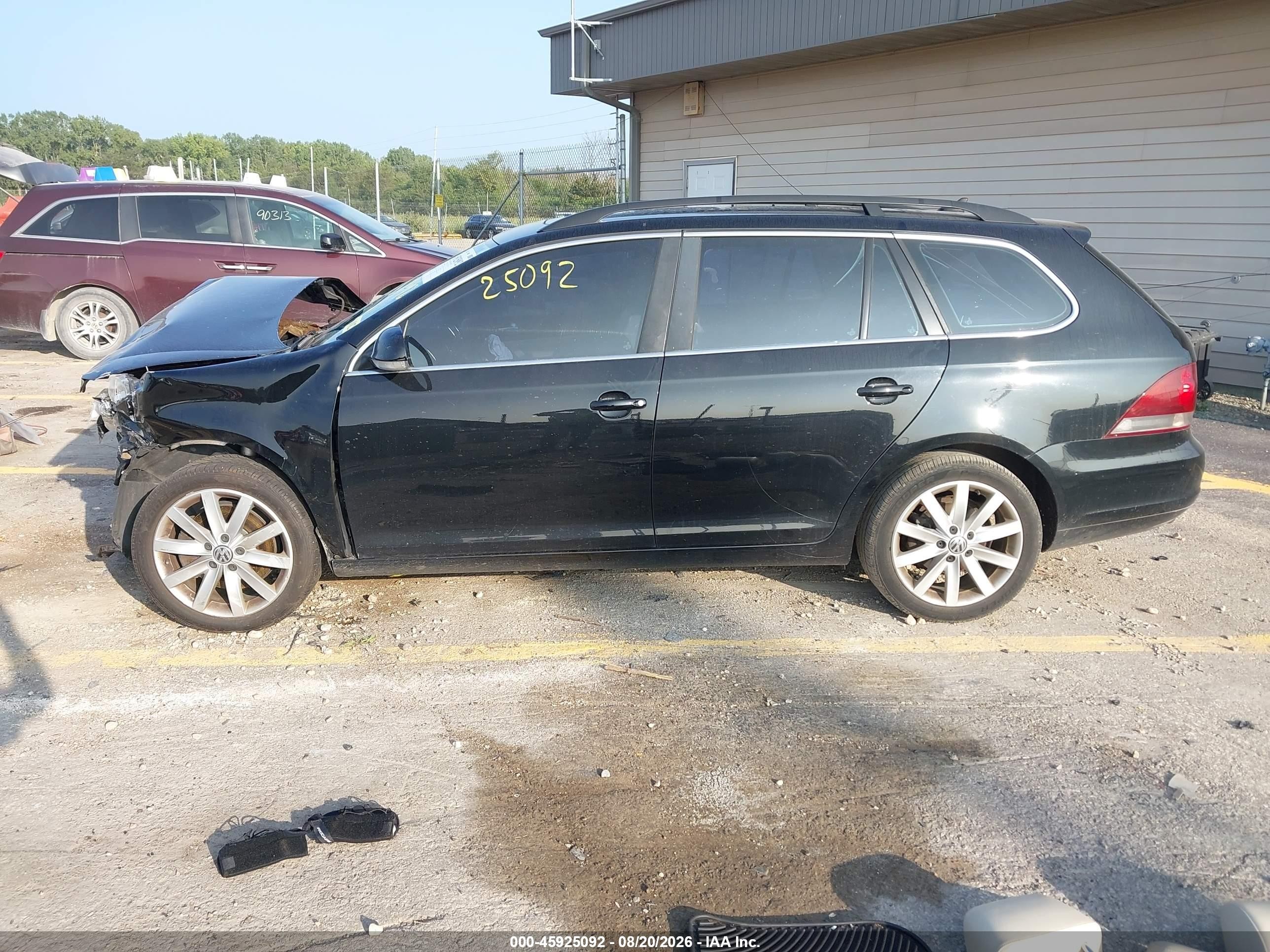 2013 Volkswagen Jetta Sportwagen 2.0l Tdi Black vin: 3VWML7AJ9DM639938