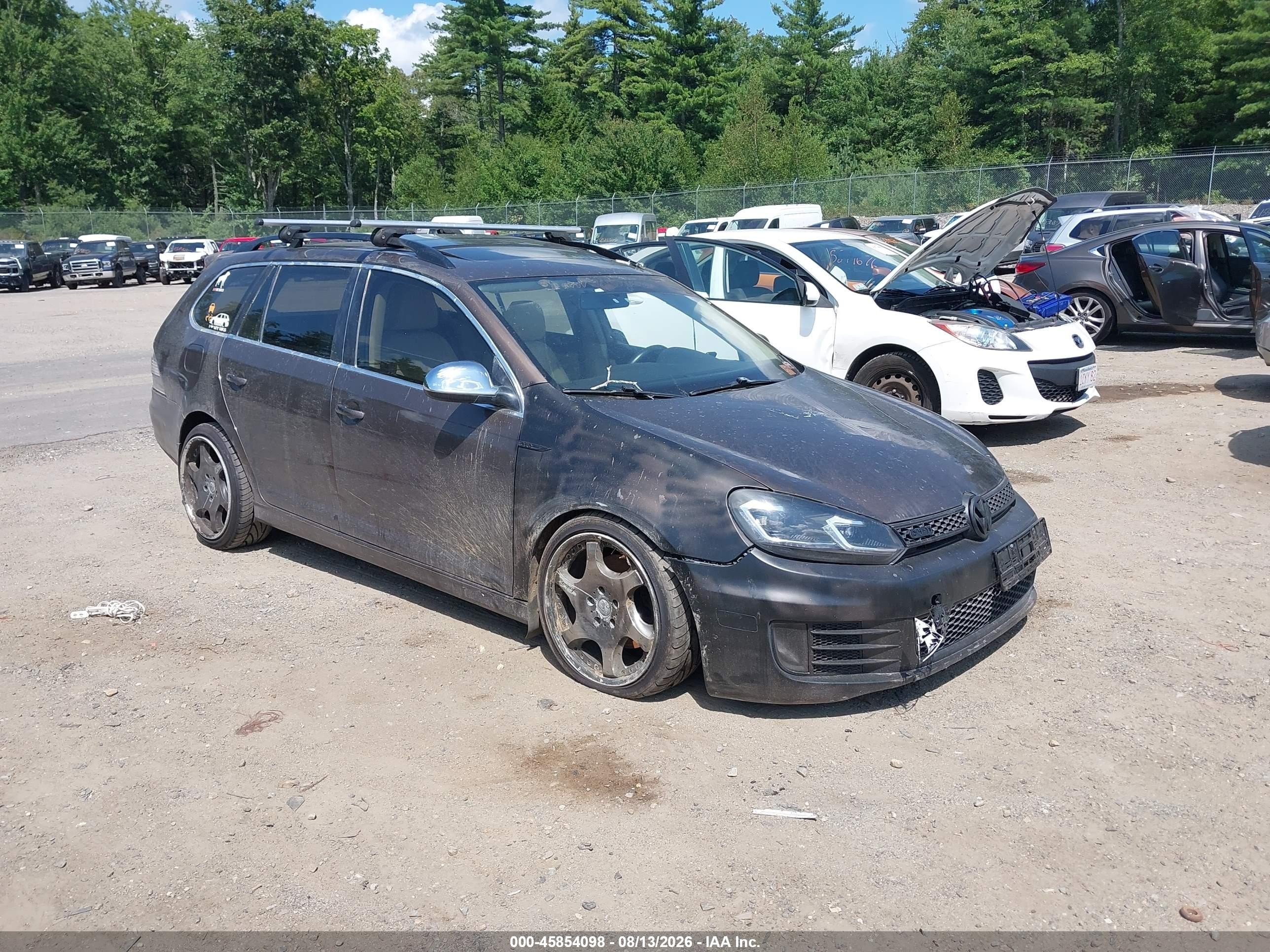 2014 Volkswagen Jetta Sportwagen 2.0l Tdi Black vin: 3VWML7AJXEM621322