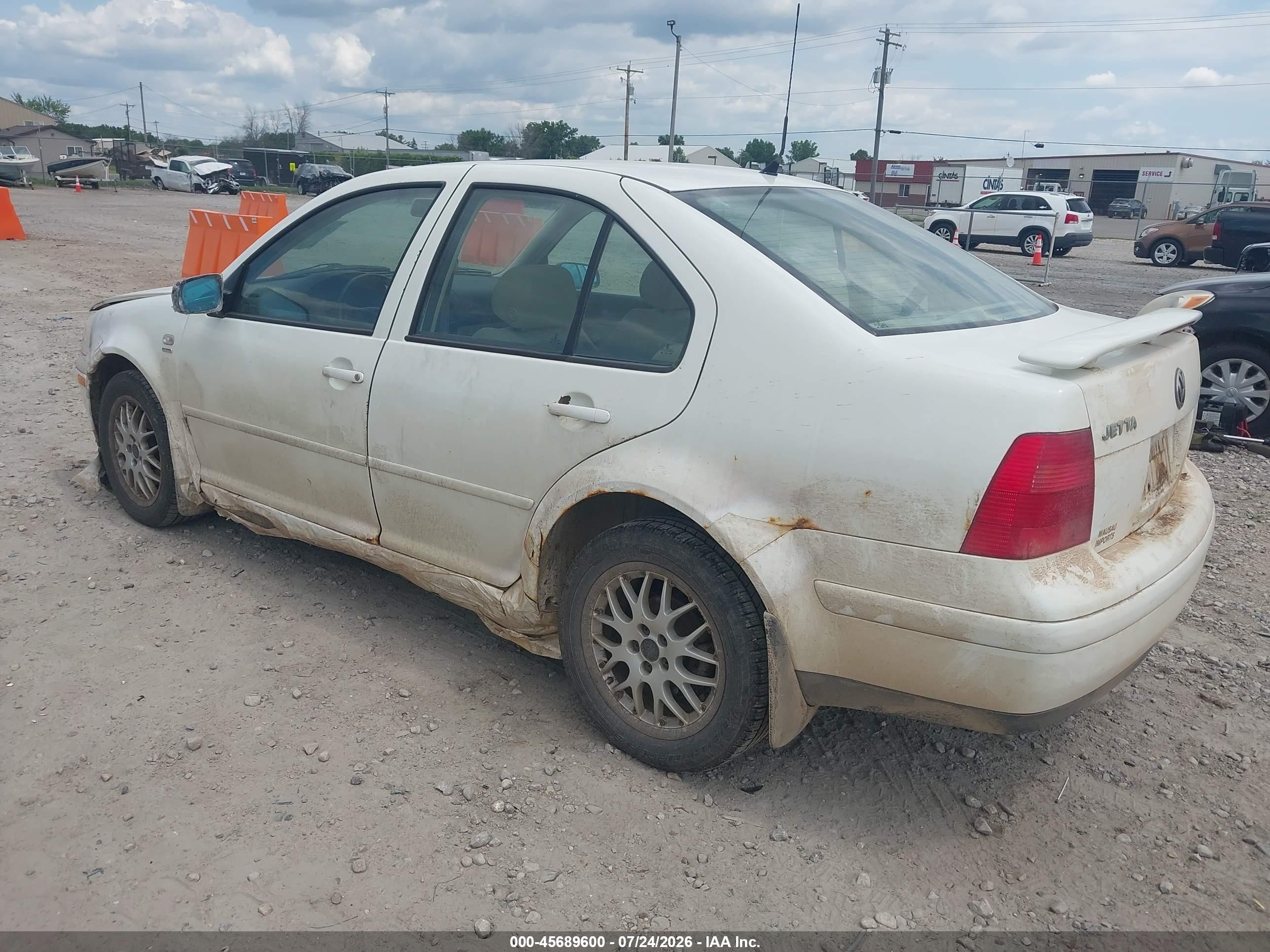 2001 Volkswagen Jetta Wolfsburg Белый vin: 3VWPD69M11M184727