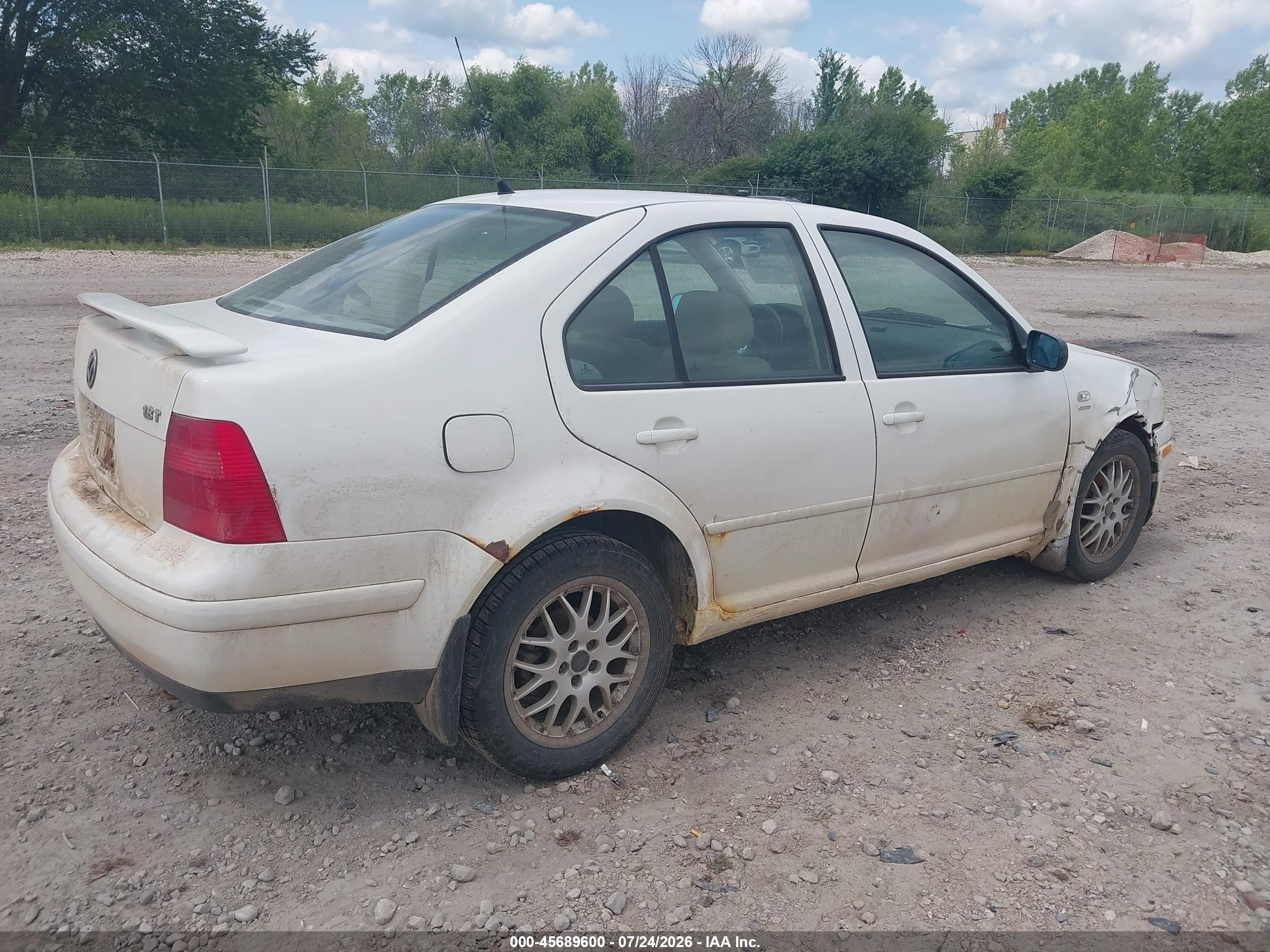 2001 Volkswagen Jetta Wolfsburg Белый vin: 3VWPD69M11M184727