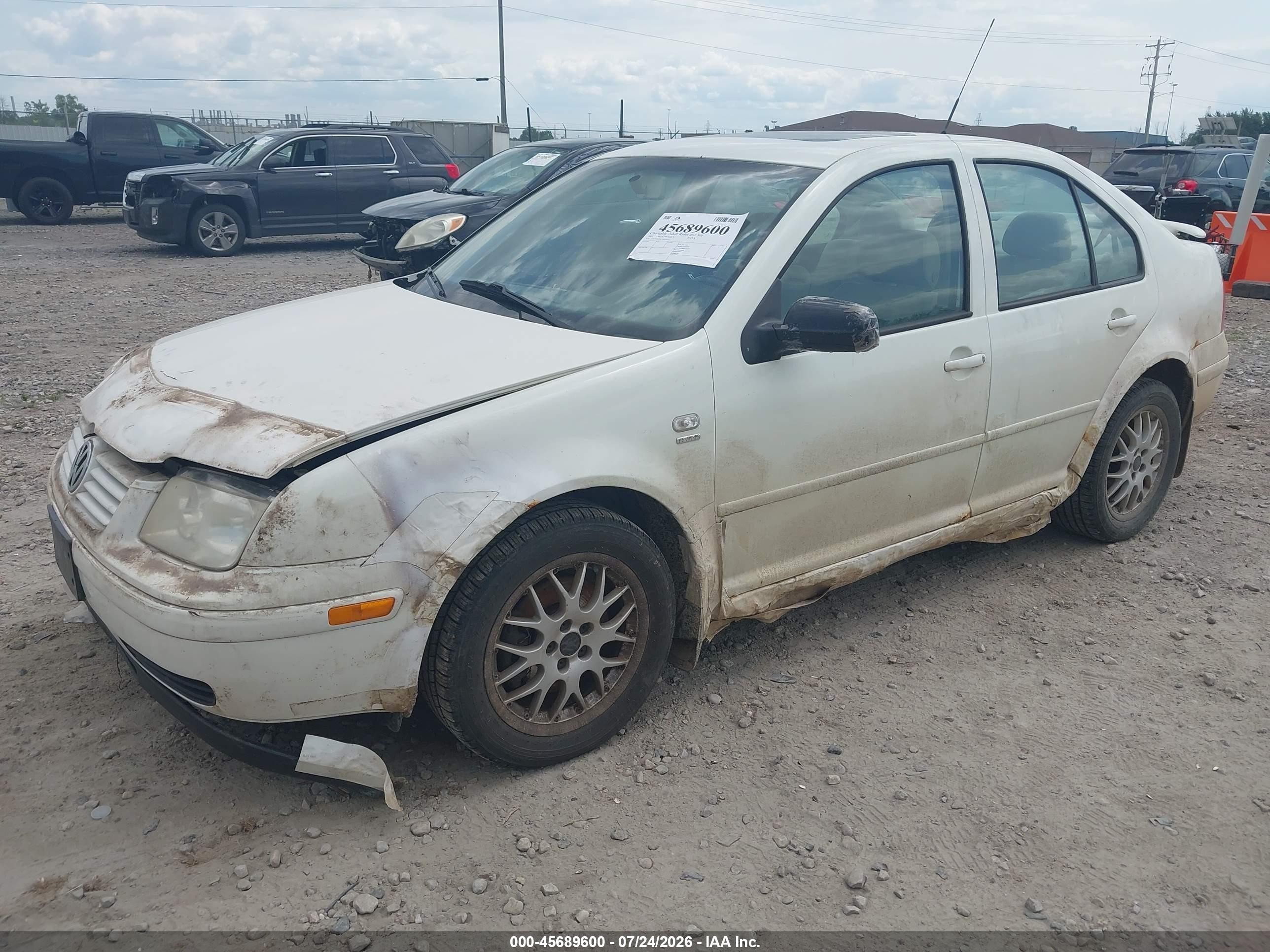 2001 Volkswagen Jetta Wolfsburg Белый vin: 3VWPD69M11M184727