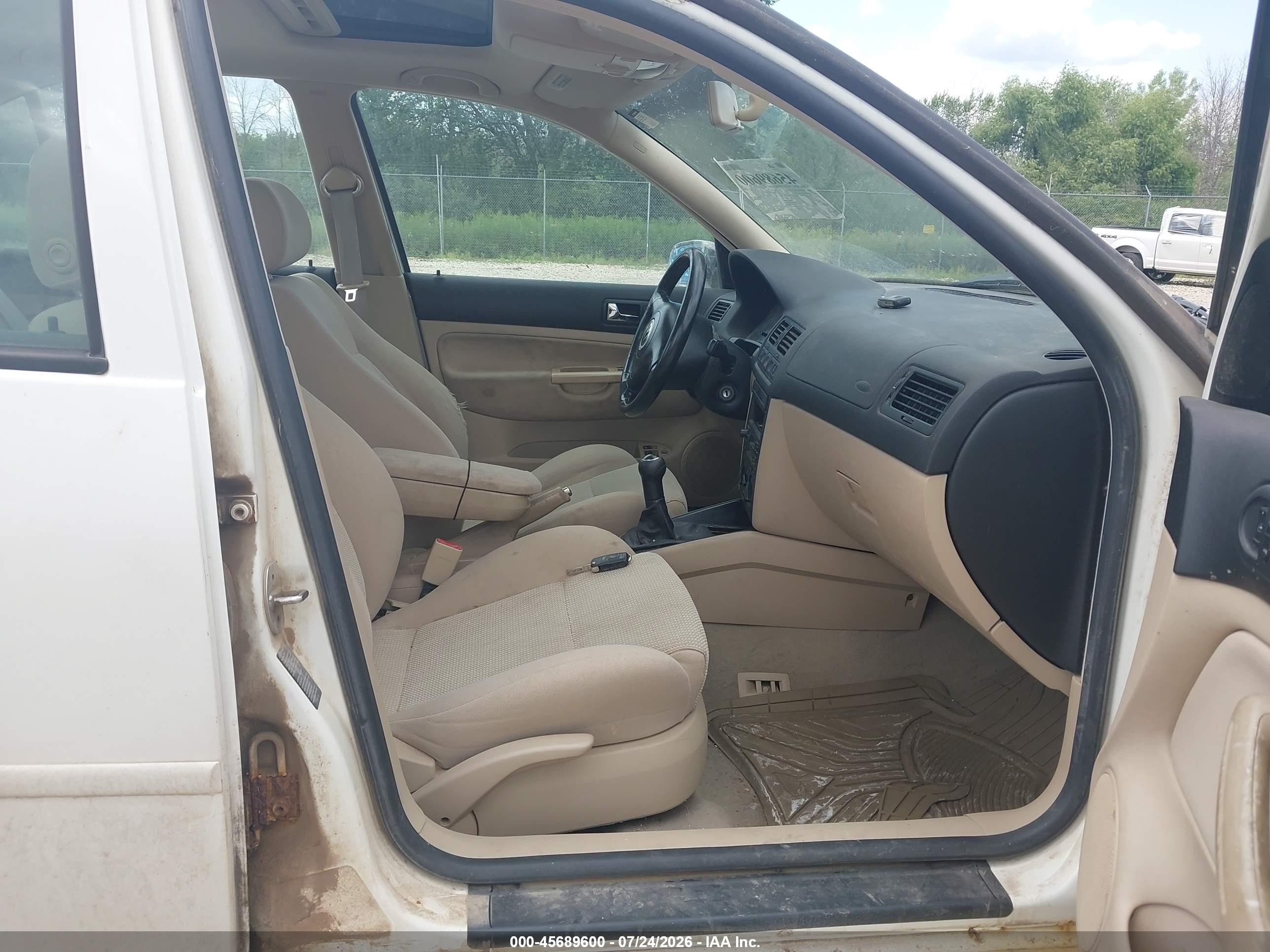 2001 Volkswagen Jetta Wolfsburg Белый vin: 3VWPD69M11M184727