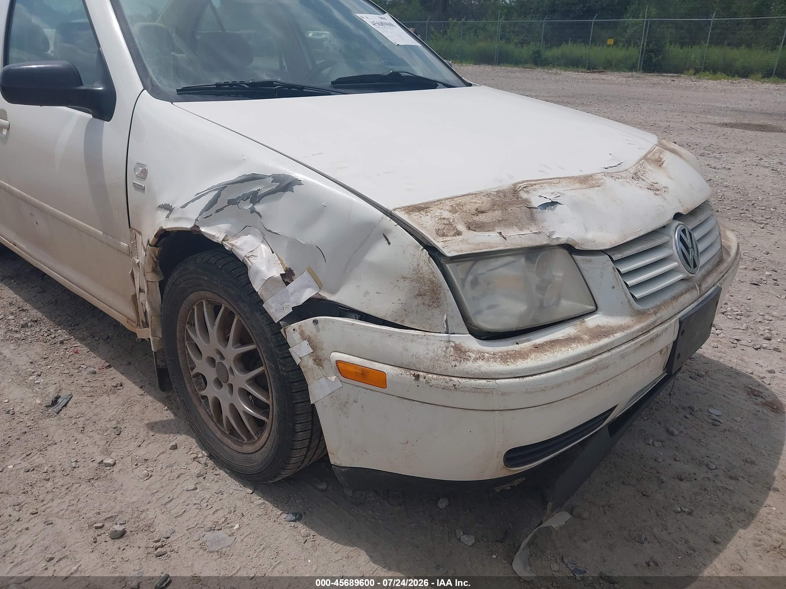 2001 Volkswagen Jetta Wolfsburg Белый vin: 3VWPD69M11M184727