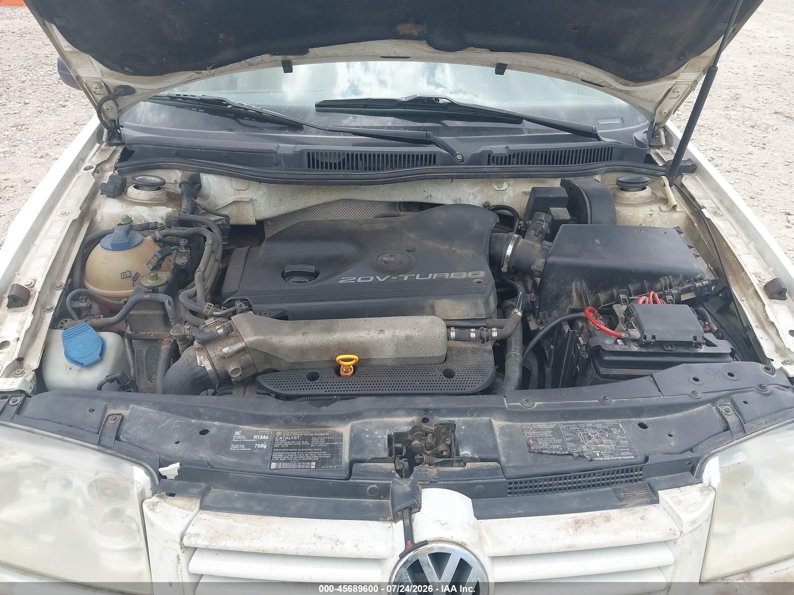 2001 Volkswagen Jetta Wolfsburg Белый vin: 3VWPD69M11M184727