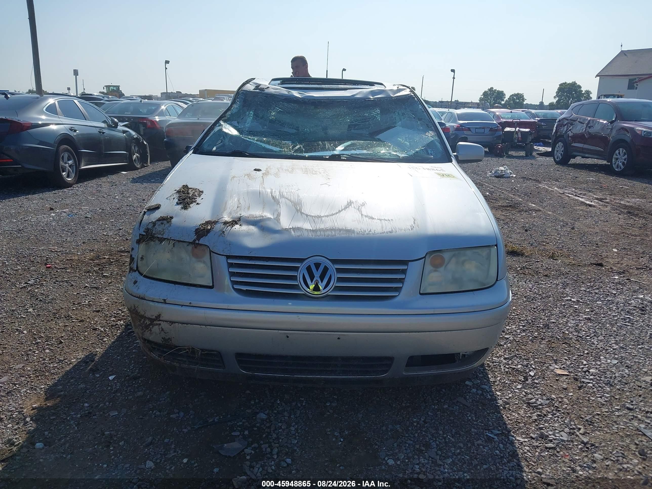 2003 Volkswagen Jetta Wolfsburg Edition Серебряный vin: 3VWPE69M23M175907