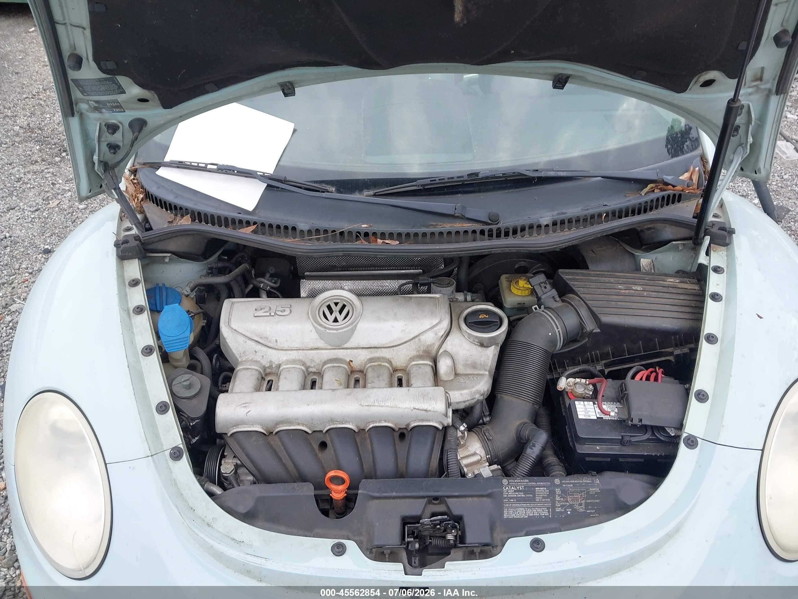 2006 Volkswagen New Beetle 2.5 Light Blue vin: 3VWPF31Y16M311796