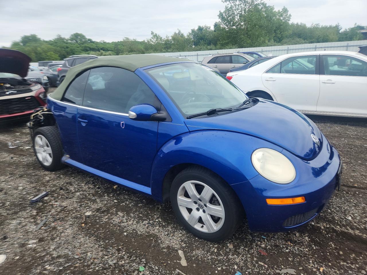 2007 Volkswagen New Beetle Convertible Blue vin: 3VWPF31Y27M408278