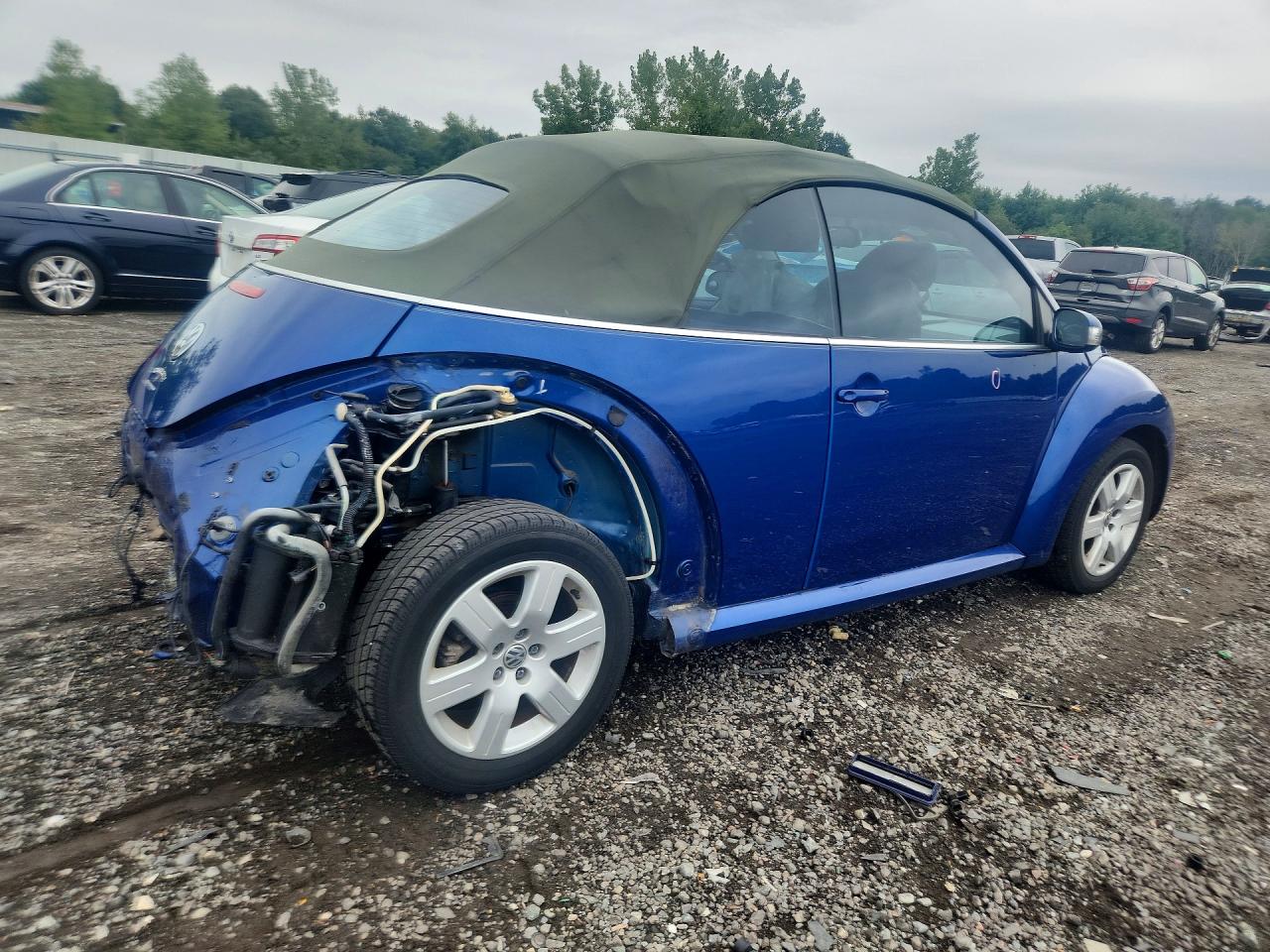 2007 Volkswagen New Beetle Convertible Blue vin: 3VWPF31Y27M408278