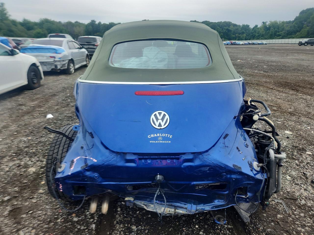 2007 Volkswagen New Beetle Convertible Blue vin: 3VWPF31Y27M408278