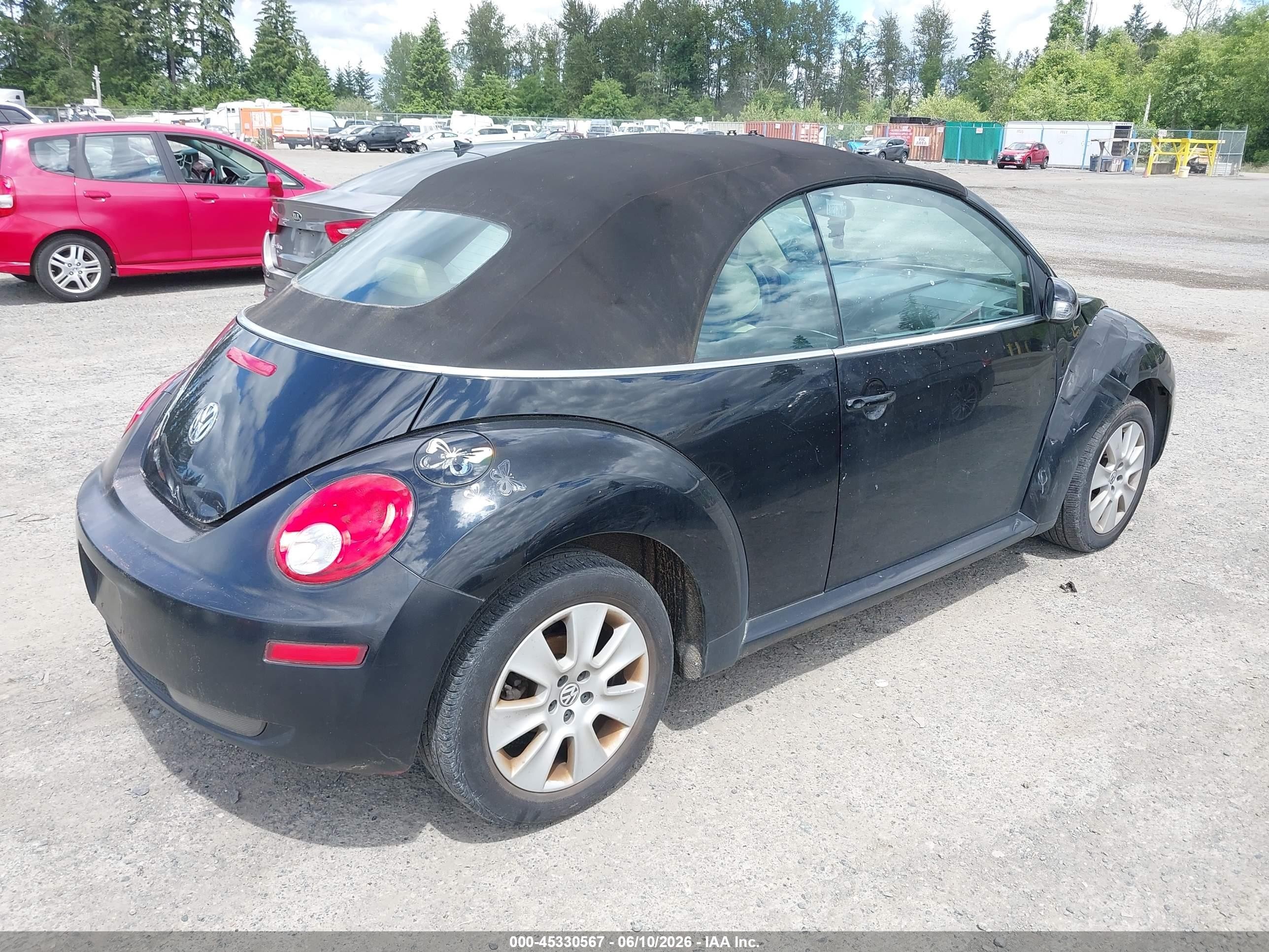 2008 Volkswagen New Beetle S Black vin: 3VWPF31Y58M411841