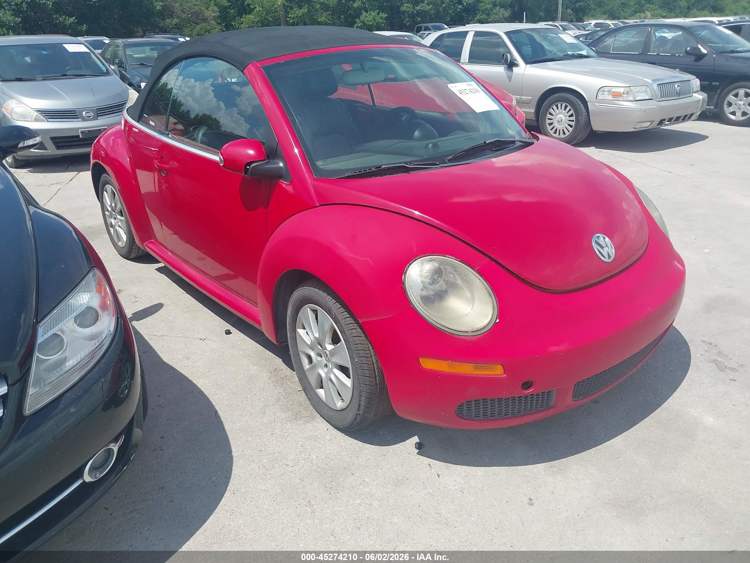 2008 Volkswagen New Beetle S Red vin: 3VWPF31Y68M403831