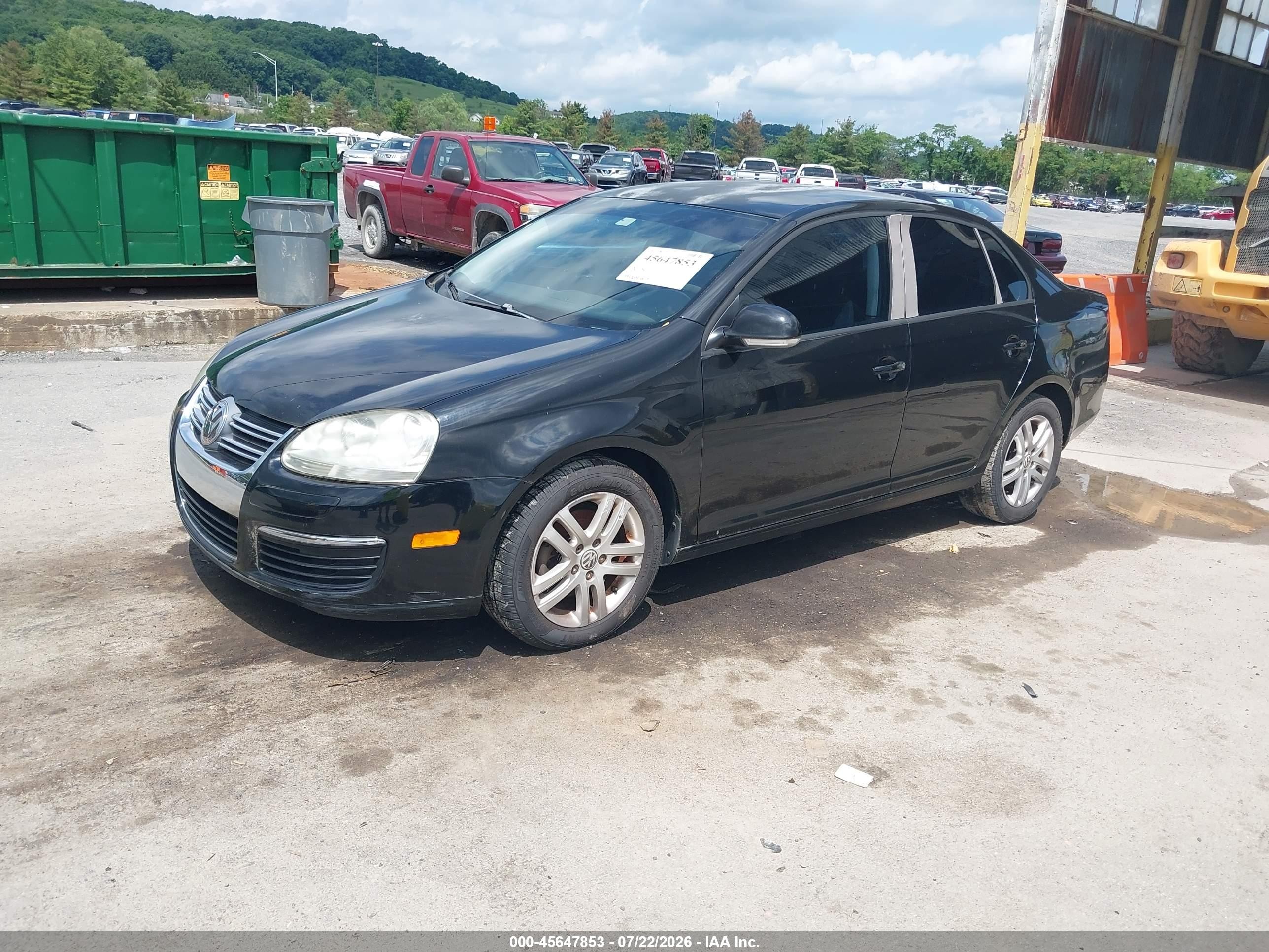 2007 Volkswagen Jetta 2.5 Черный vin: 3VWPF71K77M139780