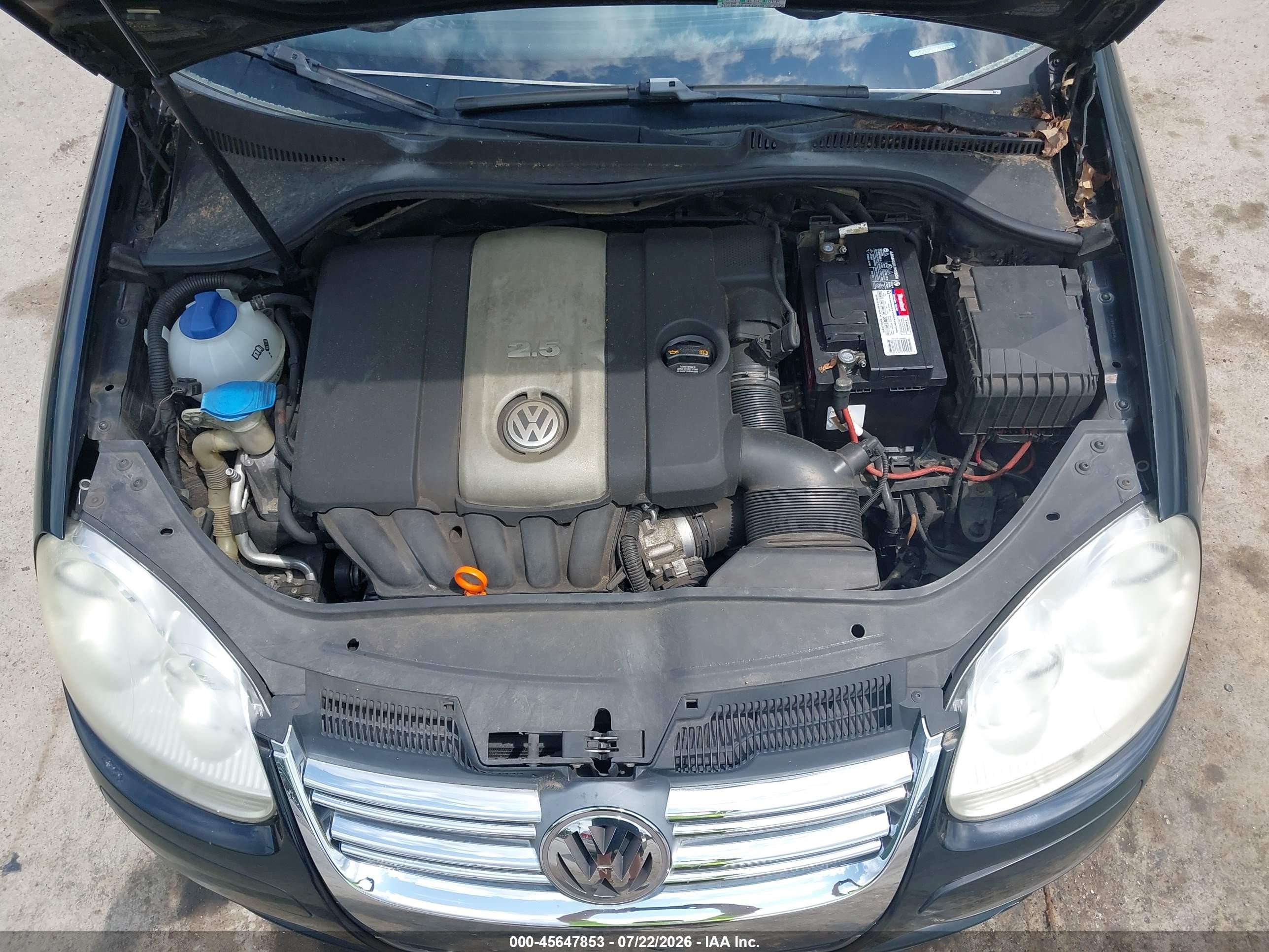 2007 Volkswagen Jetta 2.5 Черный vin: 3VWPF71K77M139780