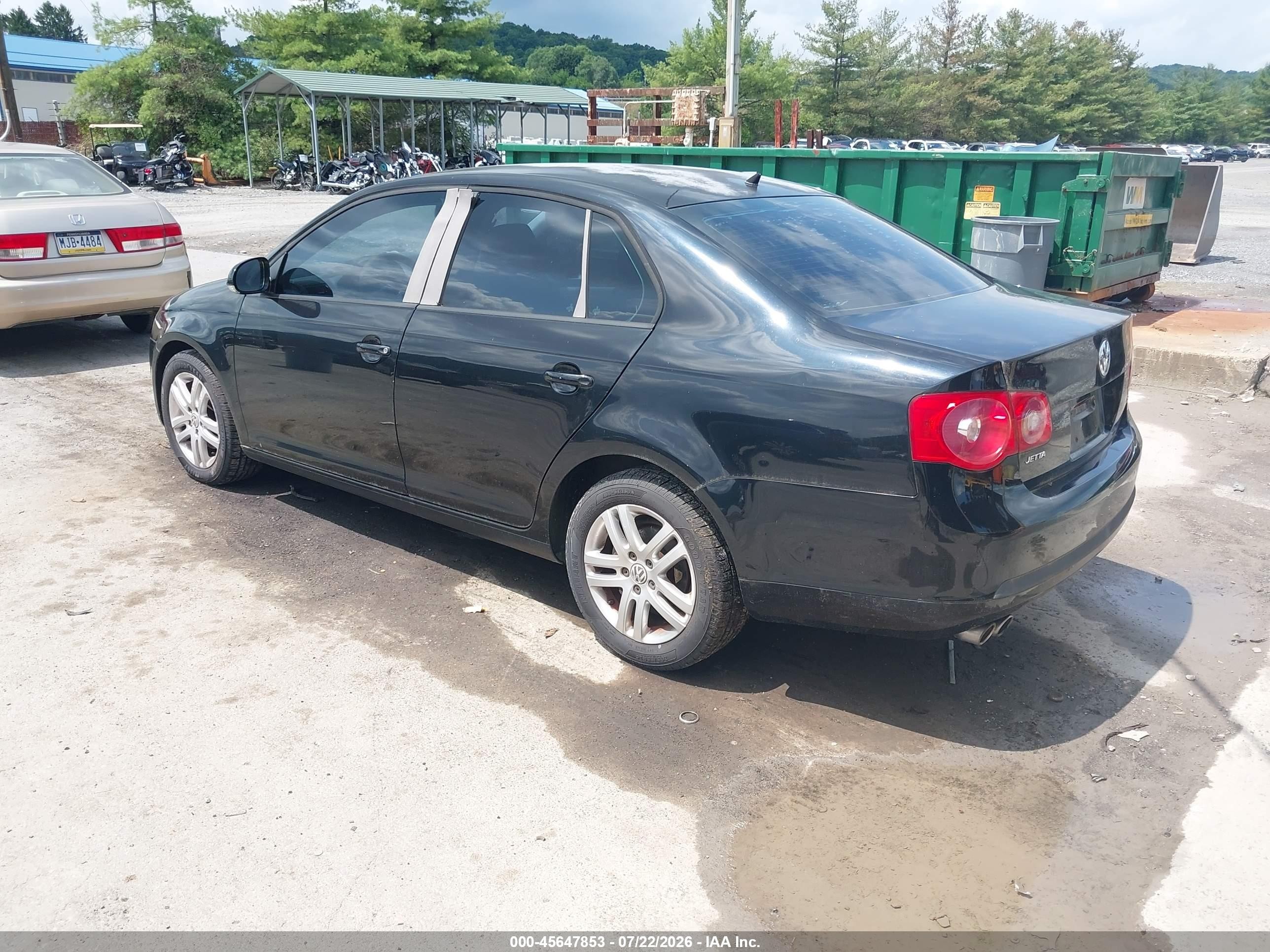 2007 Volkswagen Jetta 2.5 Черный vin: 3VWPF71K77M139780