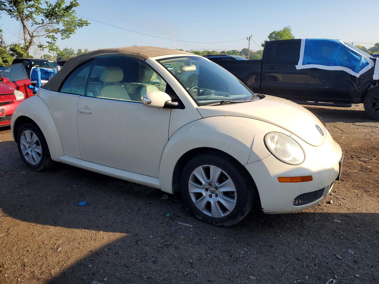 2008 Volkswagen New Beetle Convertible S Beige vin: 3VWPG31Y58M413361