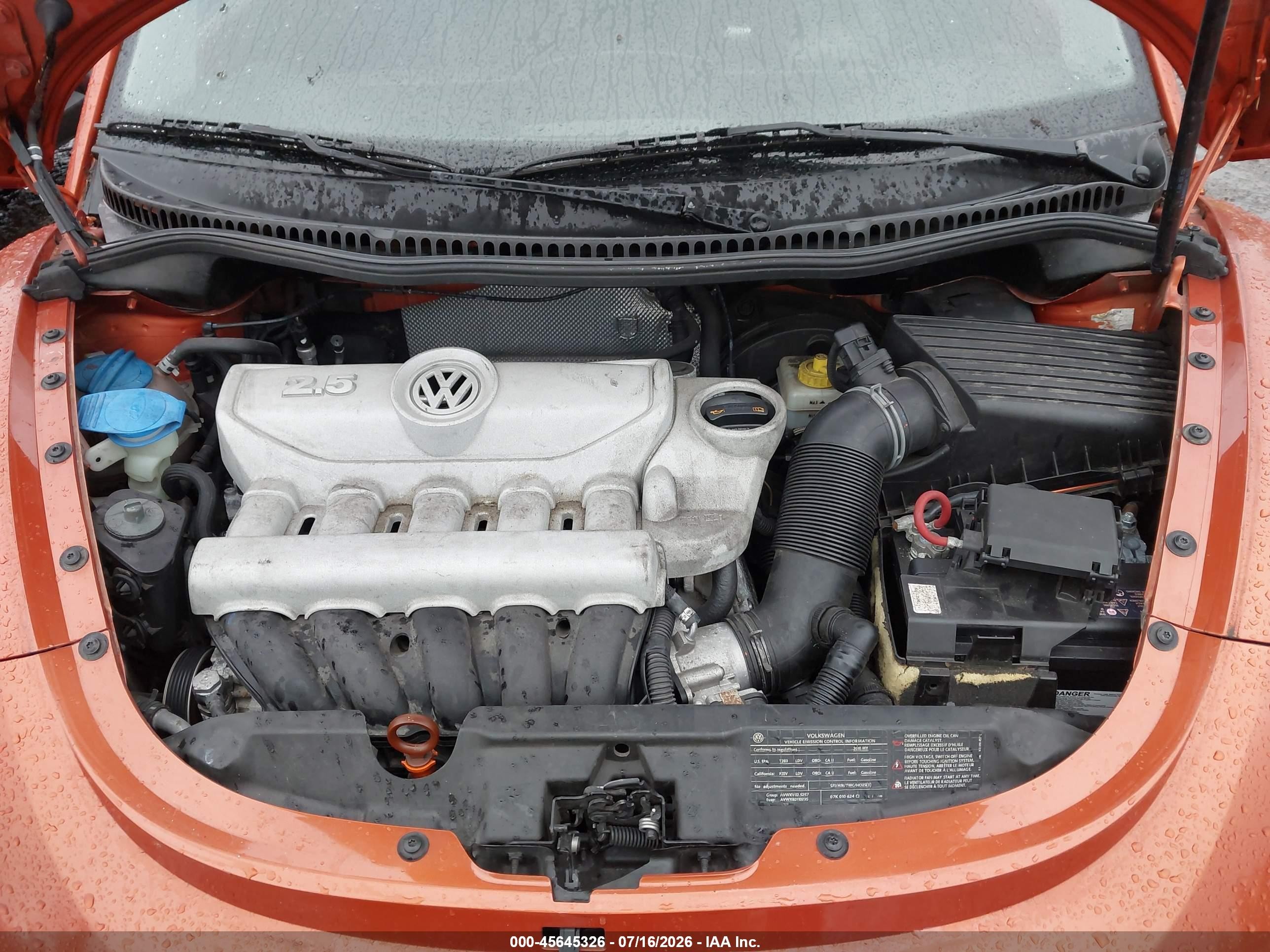2010 Volkswagen New Beetle 2.5l Red Rock Edition Оранжевый vin: 3VWPG3AG0AM016590