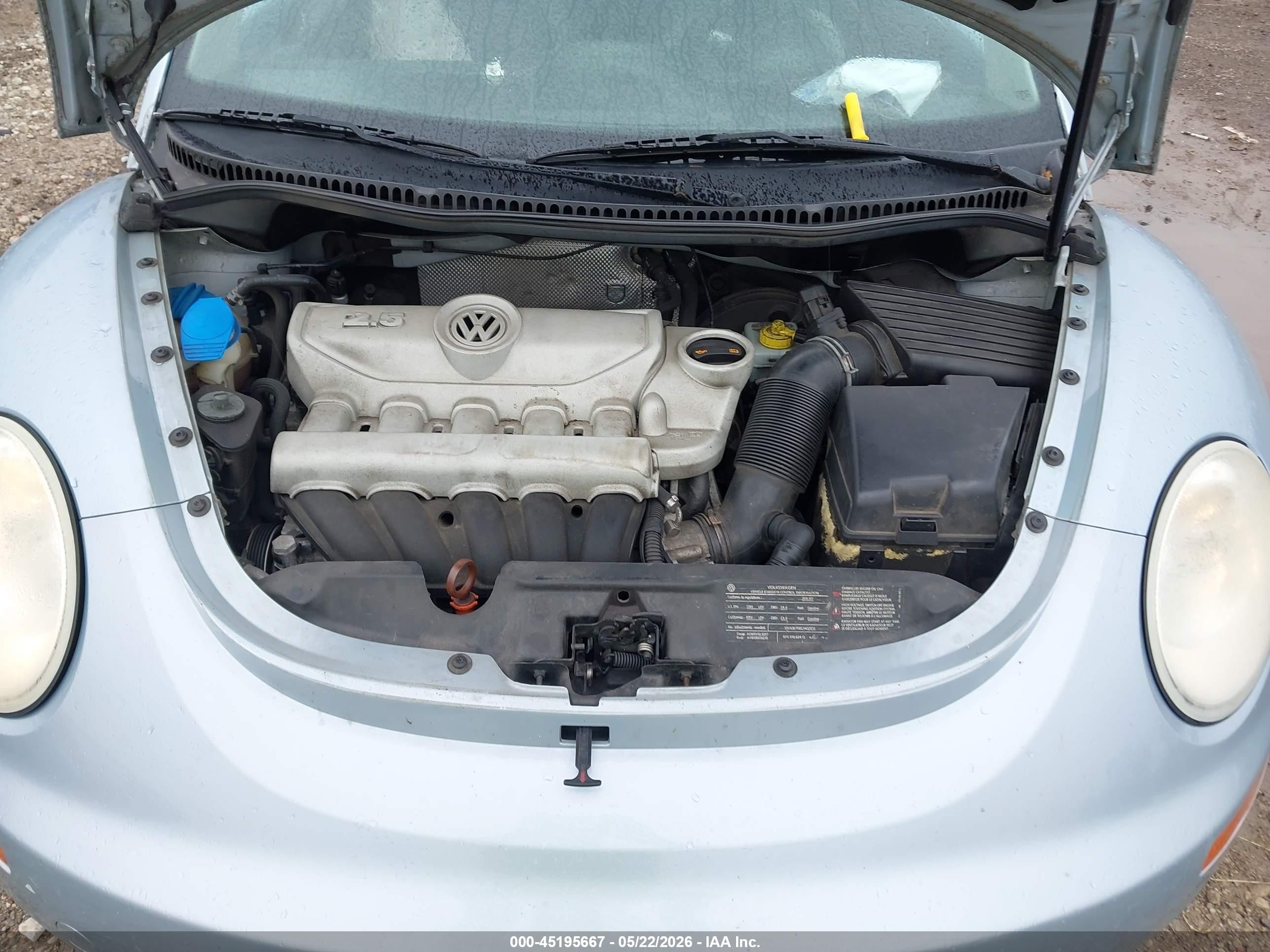 2010 Volkswagen New Beetle 2.5l Blue vin: 3VWPG3AG1AM002262