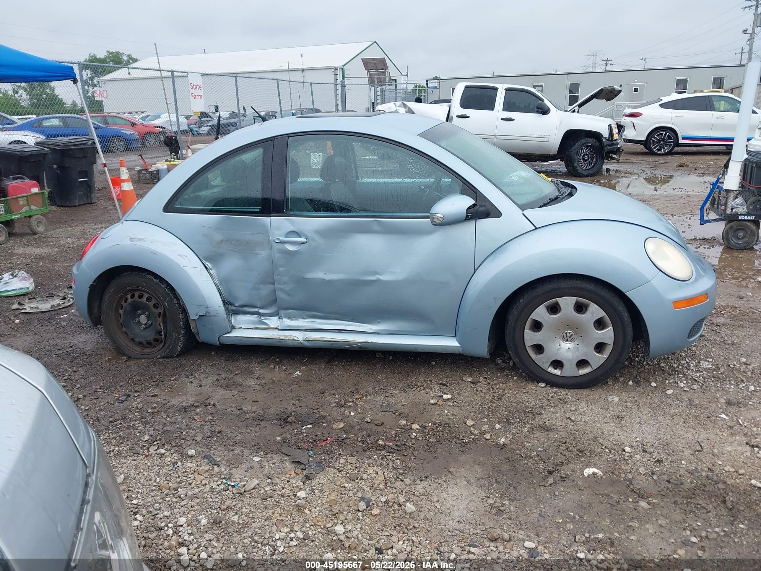 2010 Volkswagen New Beetle 2.5l Blue vin: 3VWPG3AG1AM002262