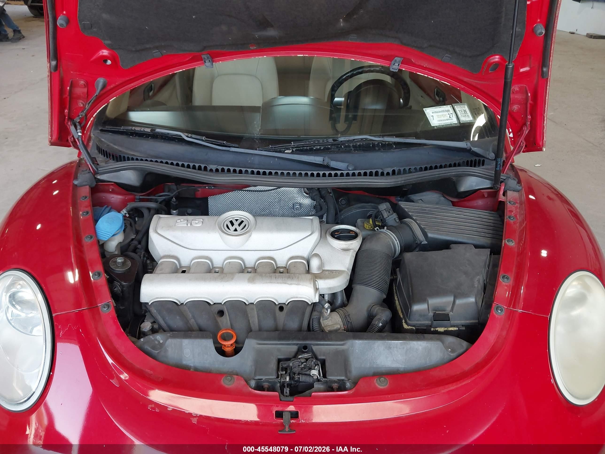 2010 Volkswagen New Beetle 2.5l Red vin: 3VWPG3AG4AM028807