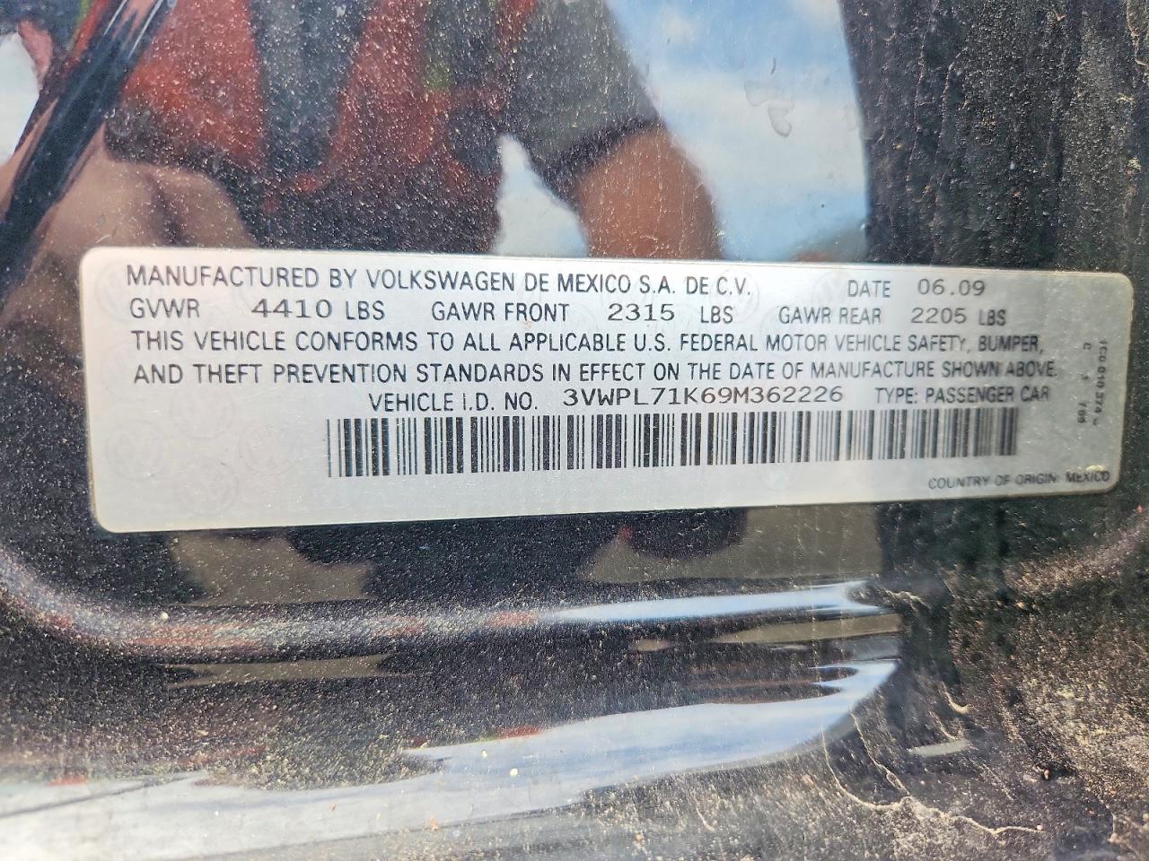 2009 Volkswagen Jetta Tdi Черный vin: 3VWPL71K69M362226
